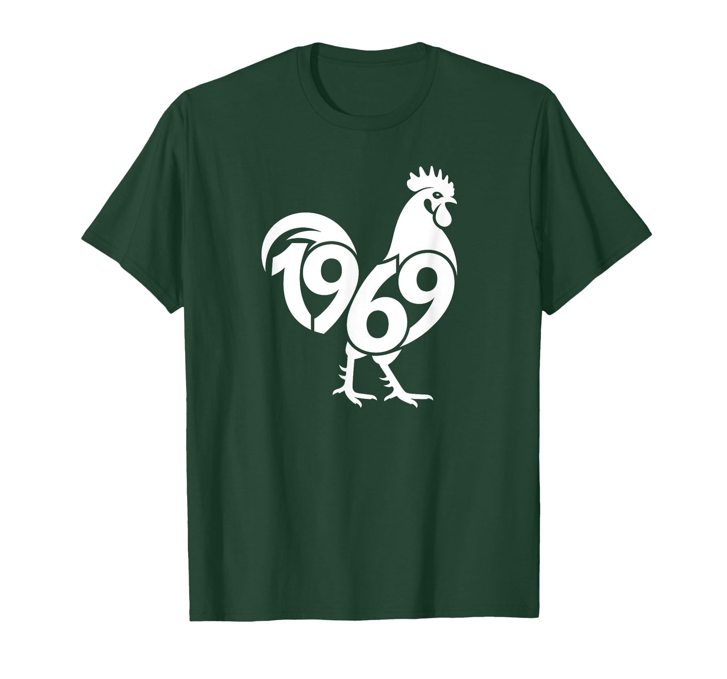 1969 Rooster - Chinese Zodiac Year Personalized Word Art T-Shirt