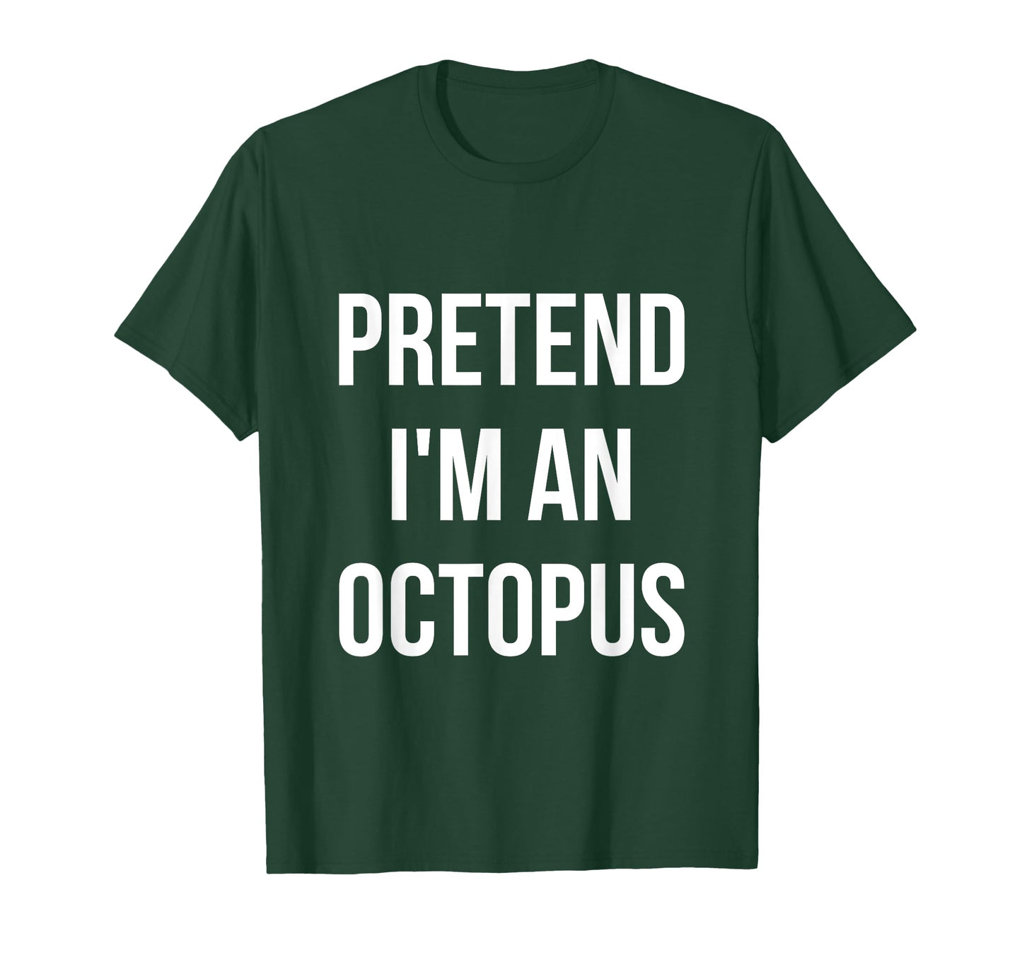 Pretend I'm an Octopus Shirt Adult Costume Halloween Purple T-Shirt