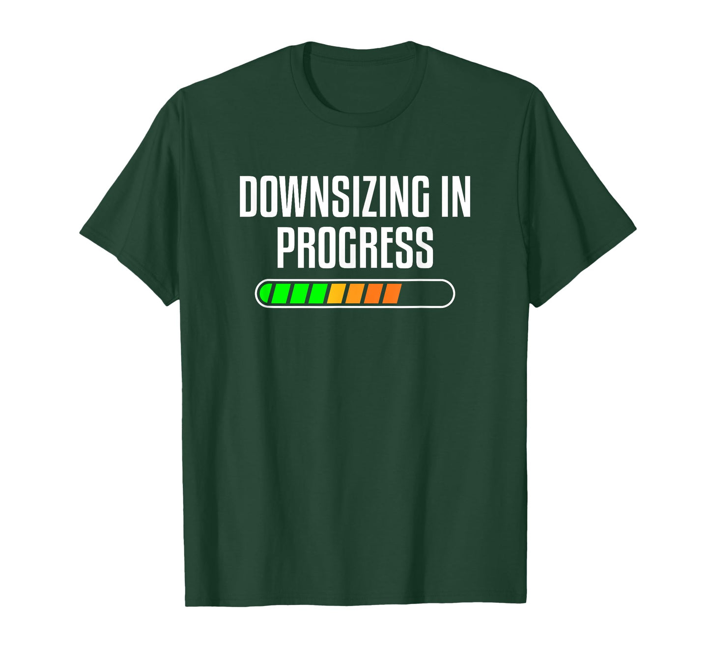 Downsizing In Progress Motivational Body Fitness Gym Workout T-Shirt