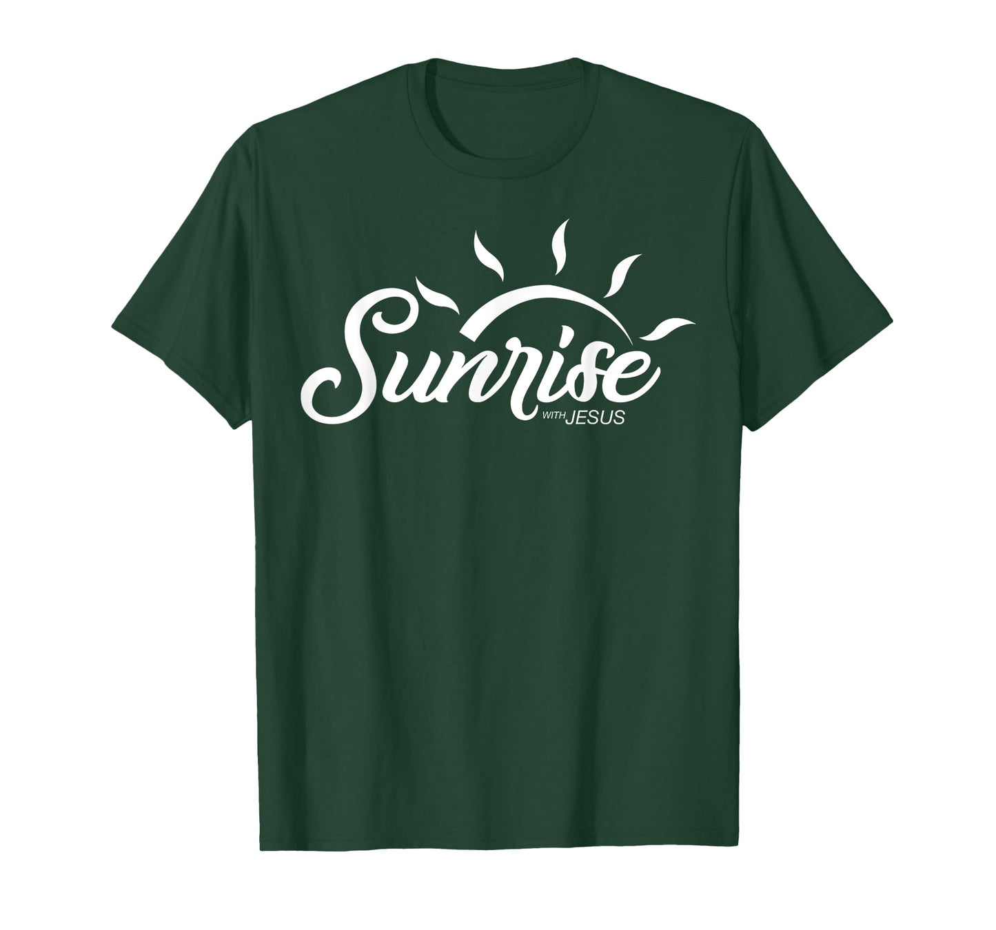 Sunrise with Jesus T-shirt (Logo in White) T-Shirt