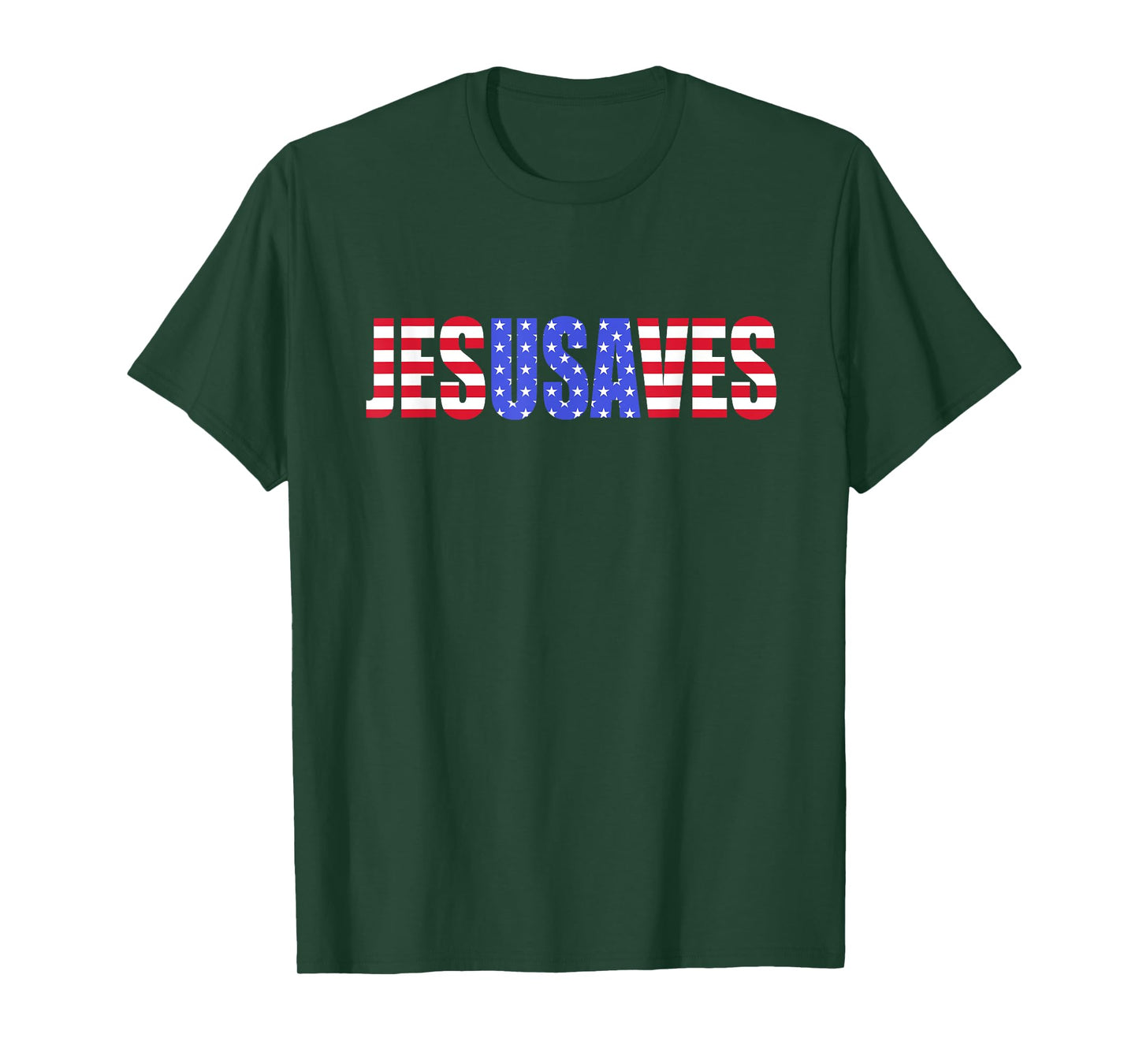 Jesus Saves USA America Patriotic Women Men T-Shirt