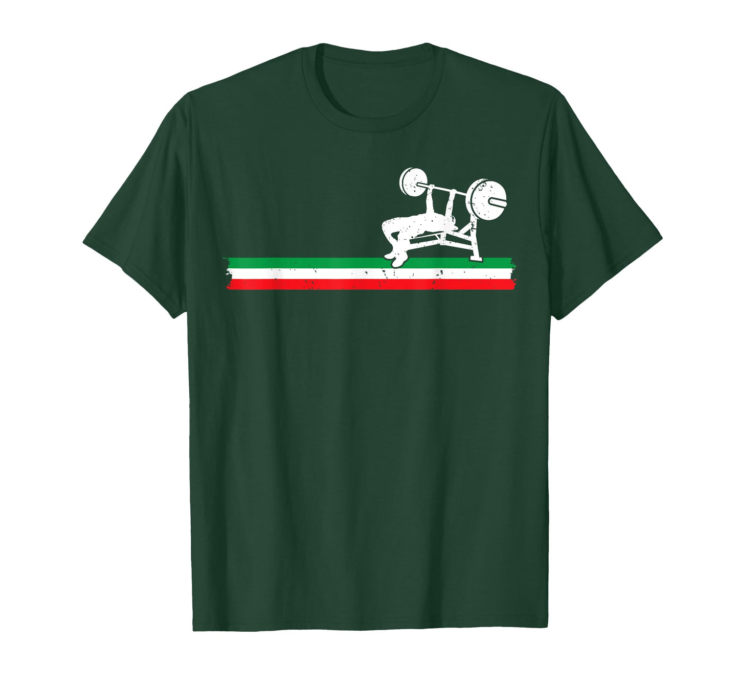Weightlifting Italian Benchpress Italy Flag Weightlifter T-Shirt