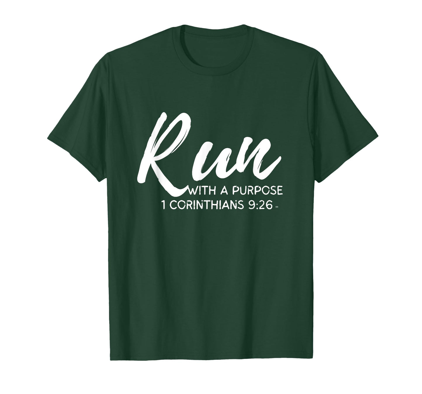 Christian Runner RUN WITH A PURPOSE Running Gear Gift Quote T-Shirt