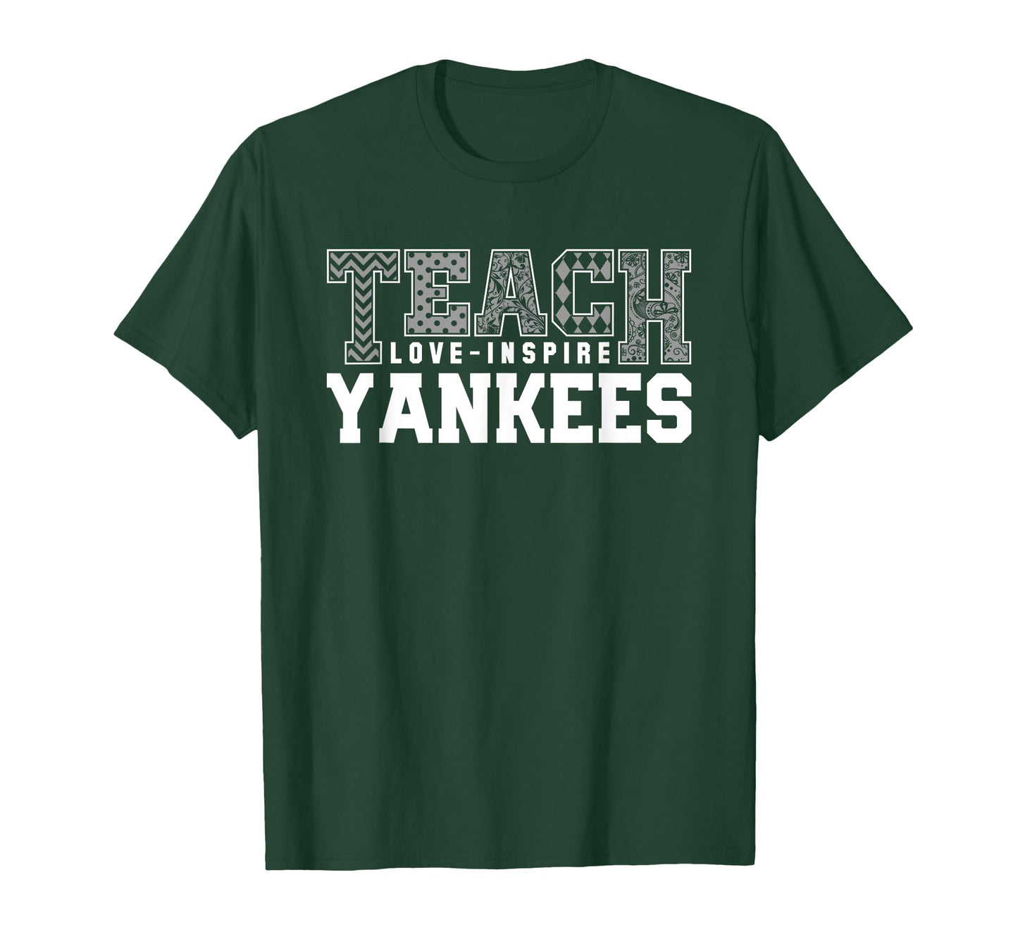 Yankees North Teach Love Inspire Slogan HS T-Shirt