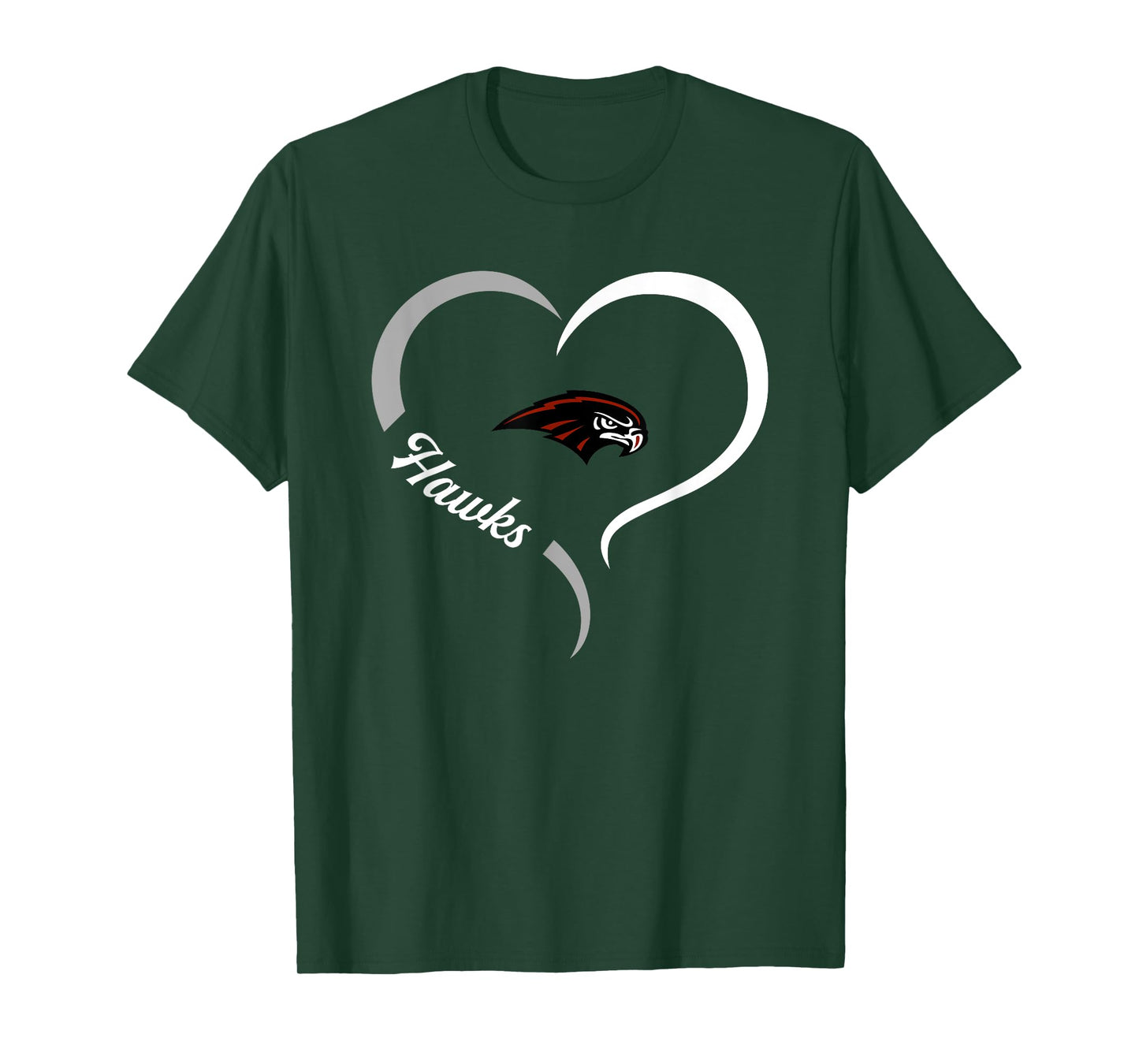 Horizon Hawks Logo Half Heart Slogan HS T-Shirt