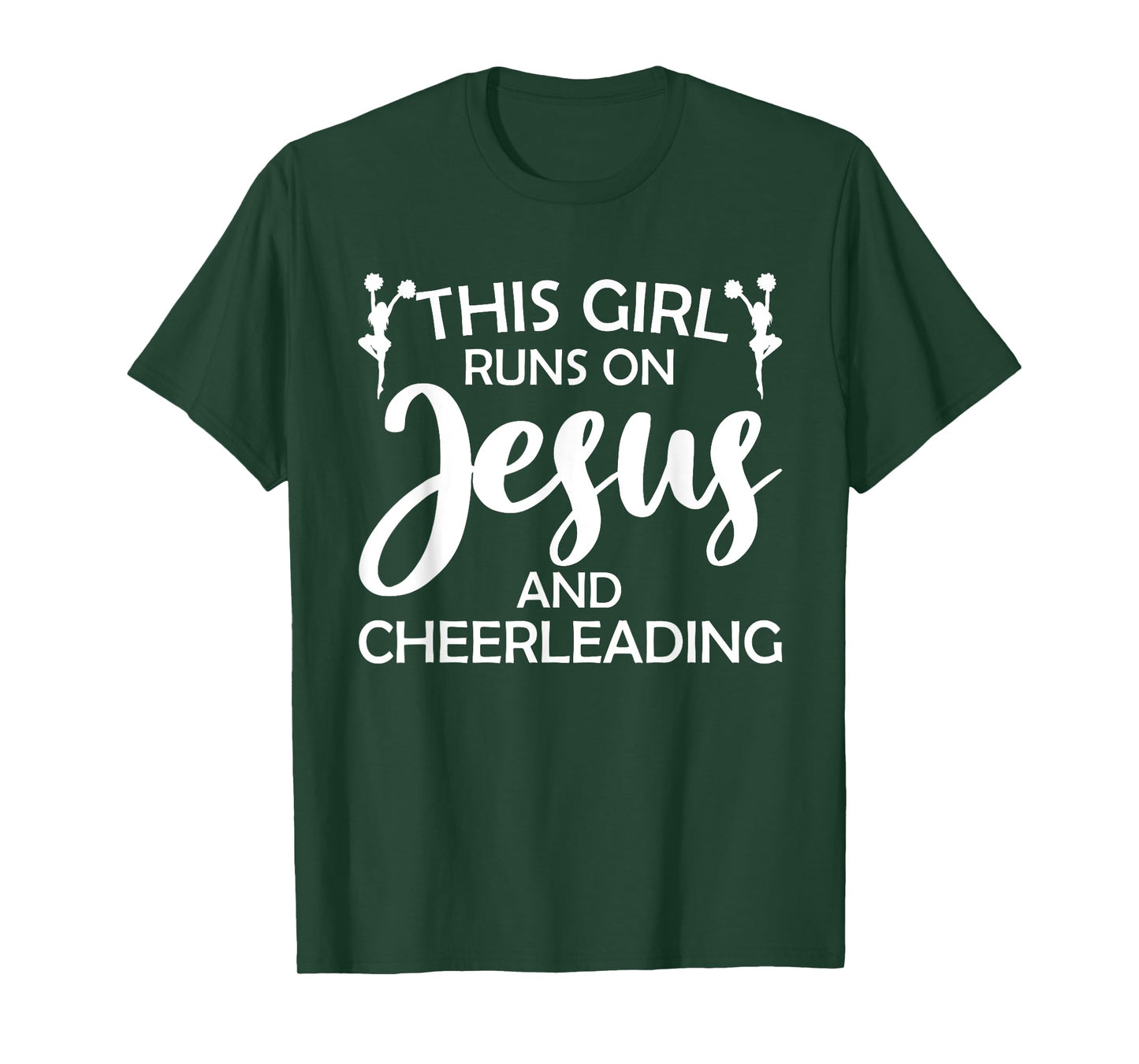 Cool Cheerleader Art For Women Girl Cheerleading Jesus Cheer T-Shirt