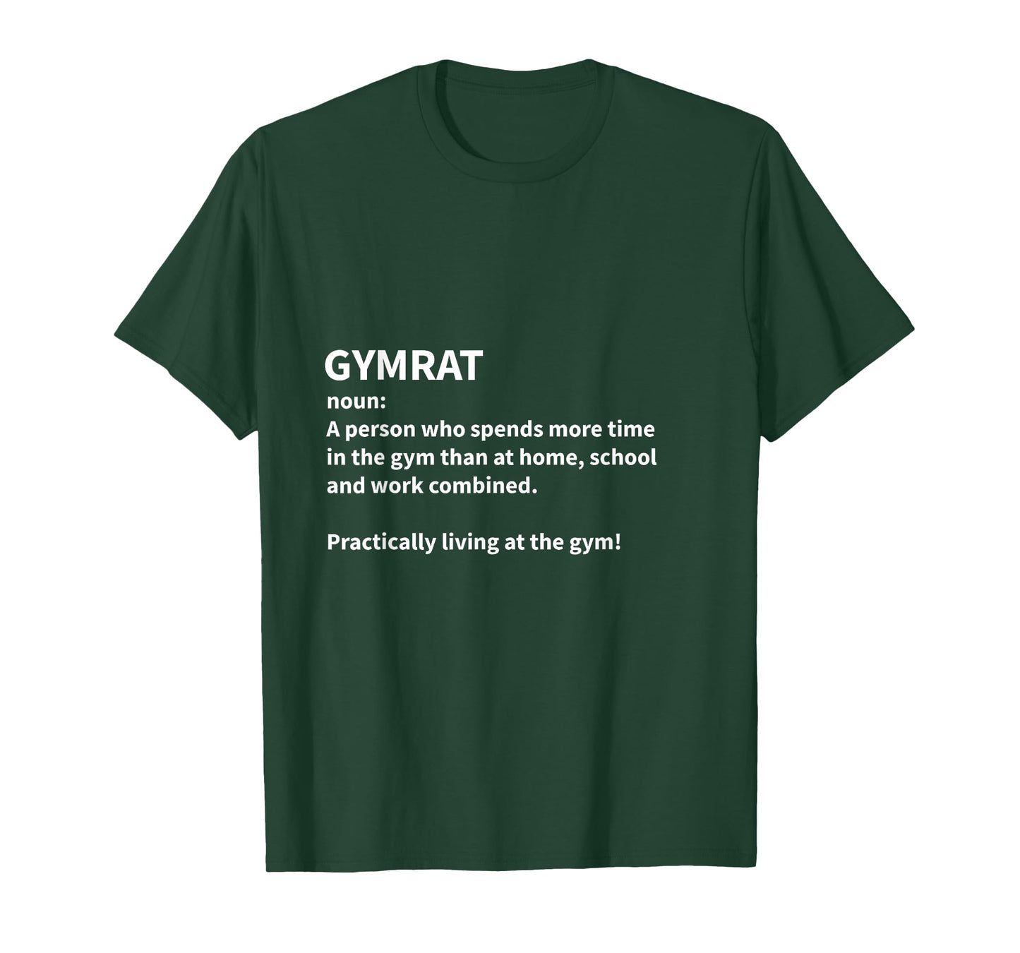 Gymrat GYM RAT Definition Gym Goers Healthy Lifestyle T-Shirt