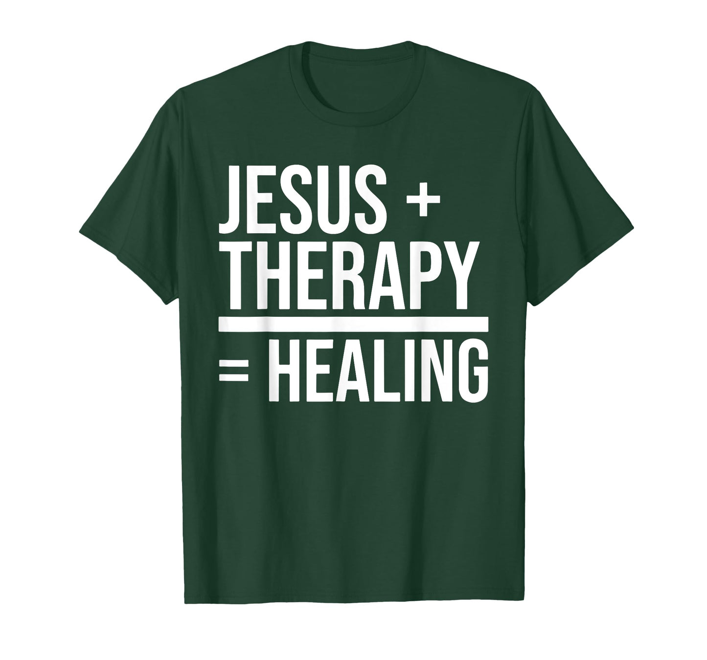 Jesus + Therapy = Healing inspirational christian religious T-Shirt