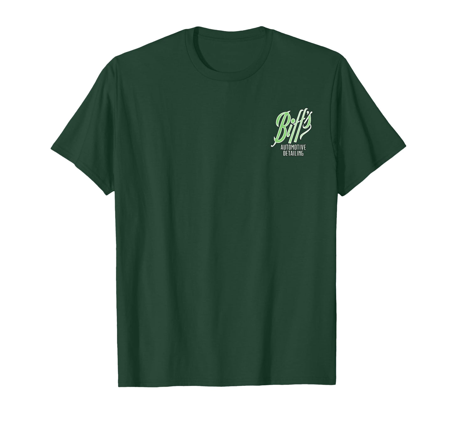Back to the Future Biff Automotive Detailing Front & Back T-Shirt