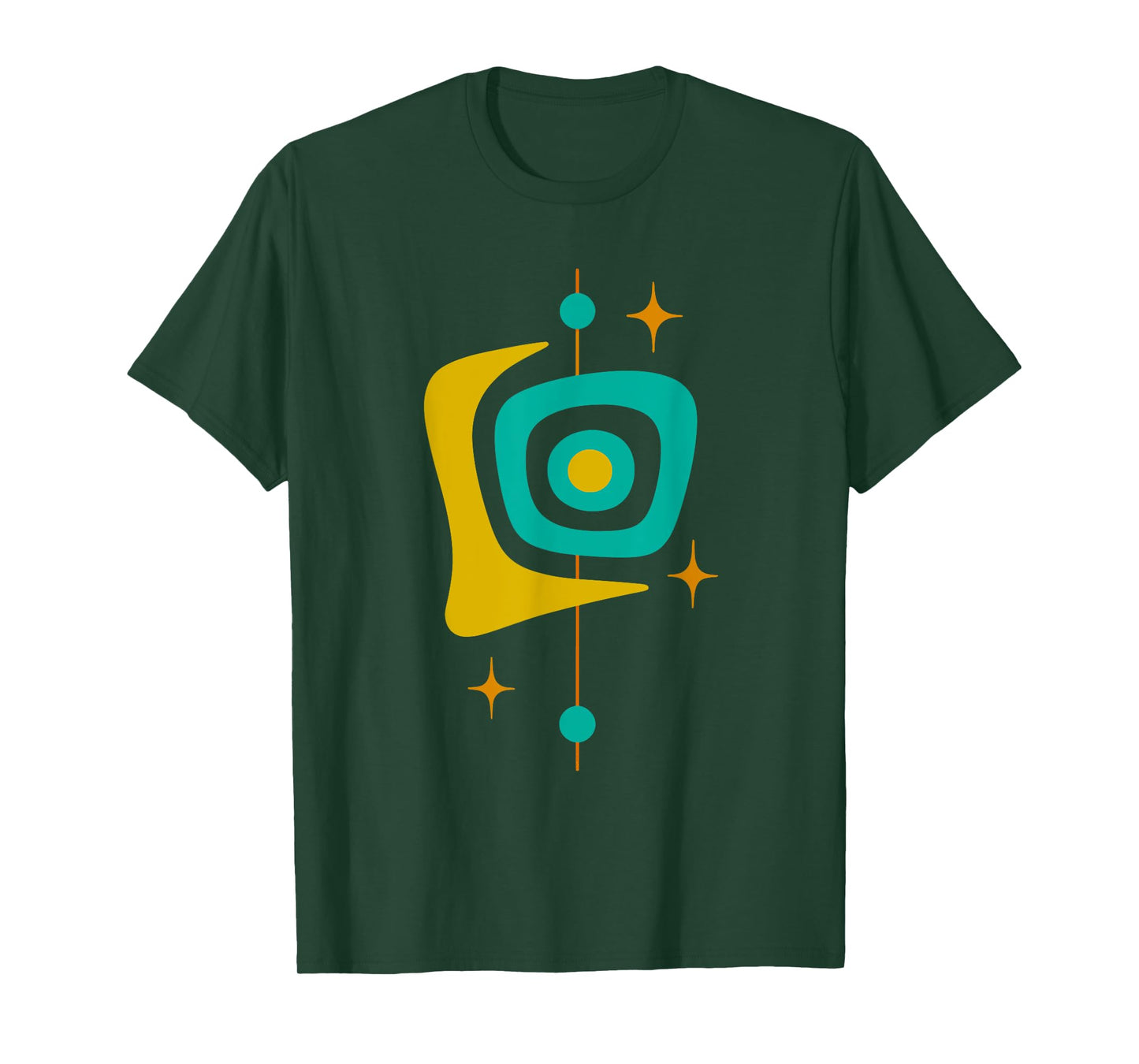 Mid Century Modern Atomic Boomerang Design T-Shirt