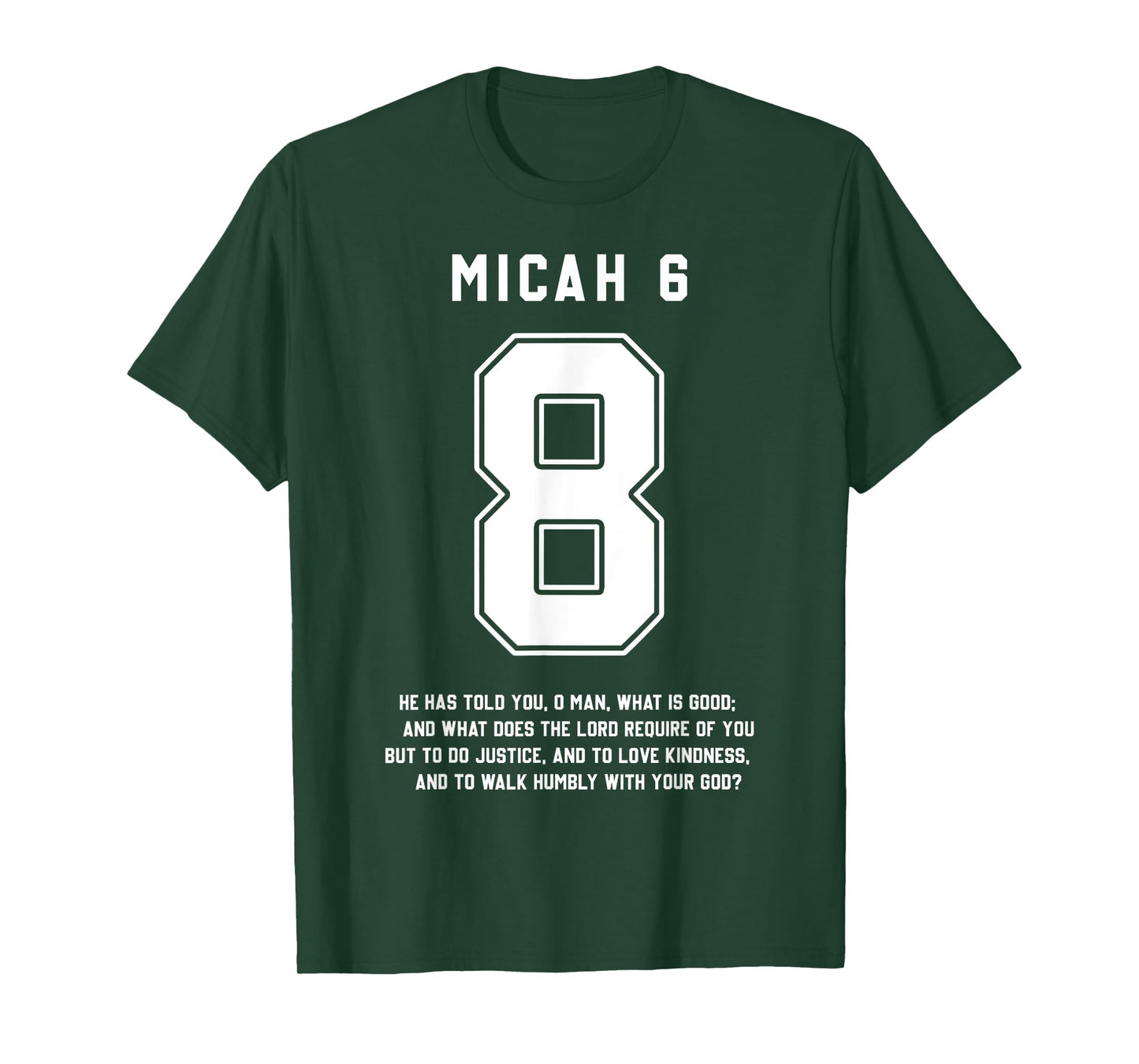 Micah 6:8 Bible Verse Team Sports Jersey Christian T-Shirt