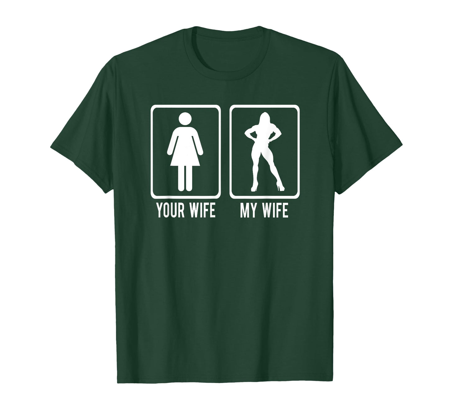 YOUR WIFE Vs MY WIFE Weightlifting Bodybuilder Meme T-Shirt