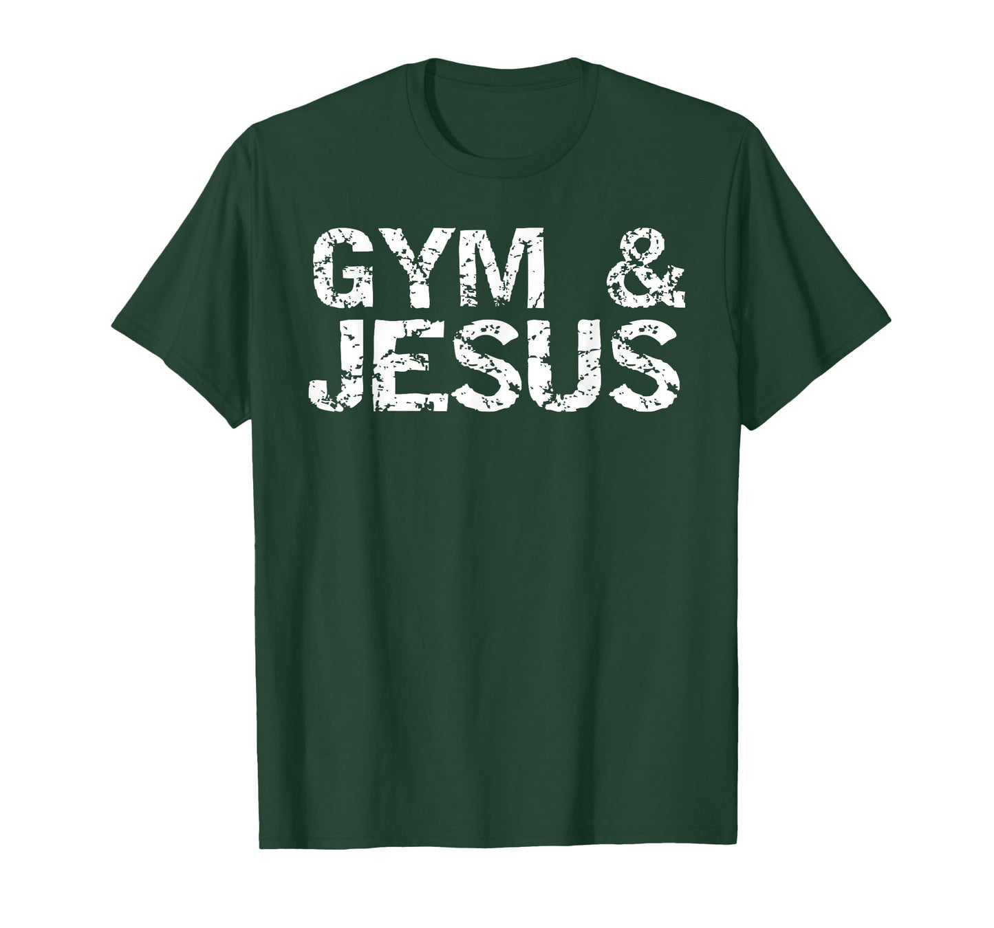Gym & Jesus Shirt for Men Christian Workout Fitness T-Shirt T-Shirt