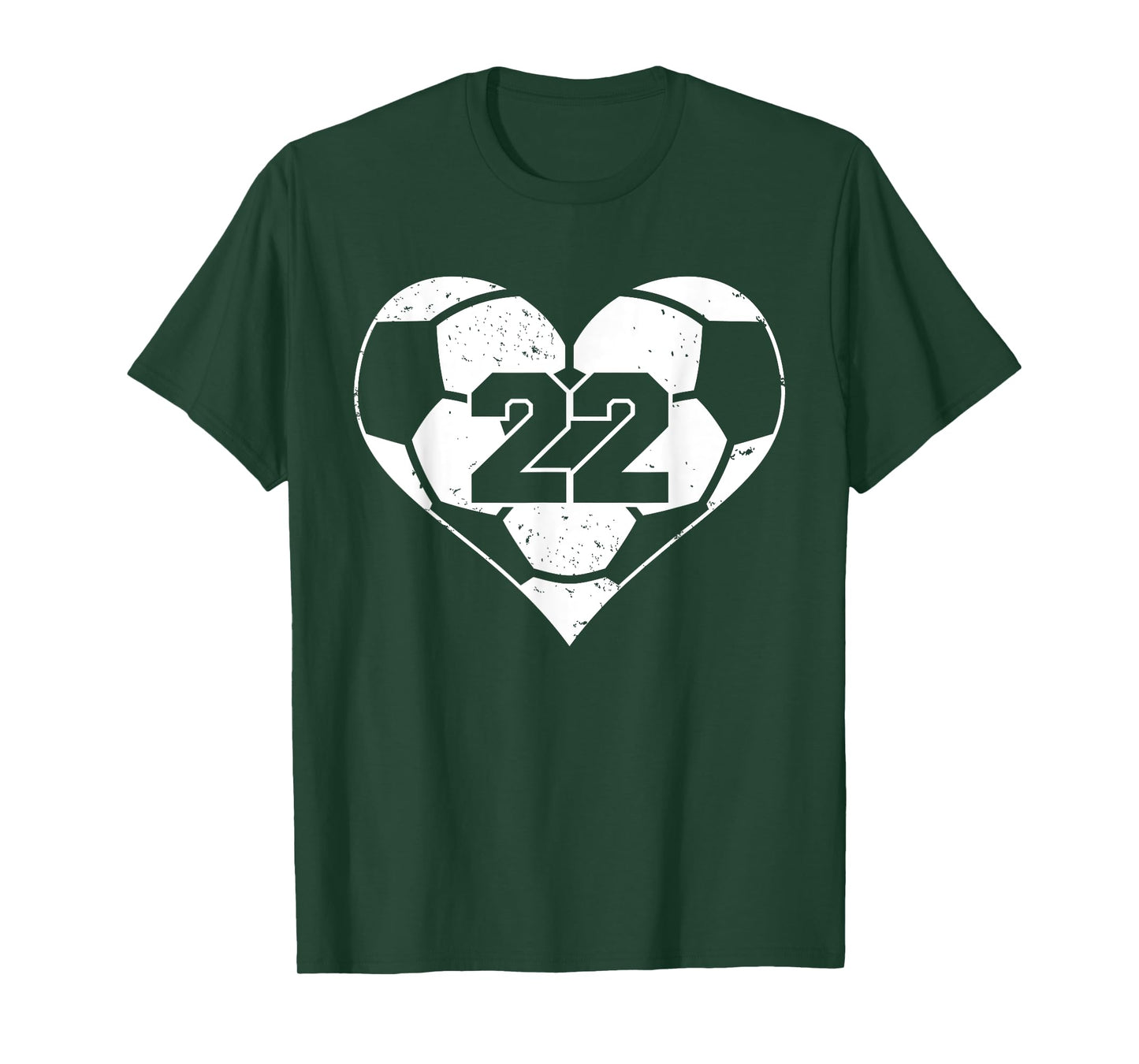 Soccer Number 22 Jersey Funny Soccer Heart Game Day T-Shirt