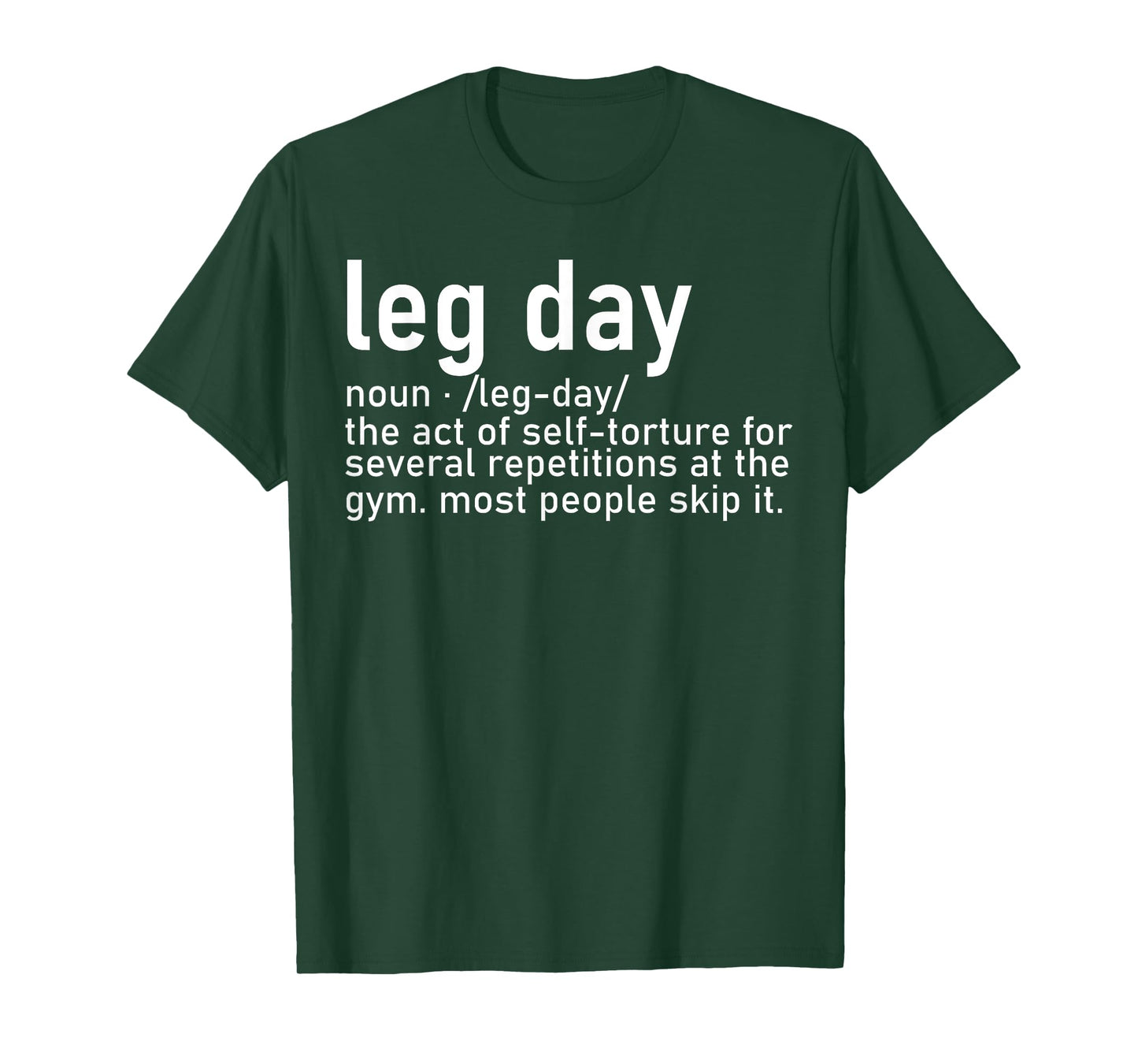 Funny Gym Leg Day Training Design Definition Women Men Retro T-Shirt