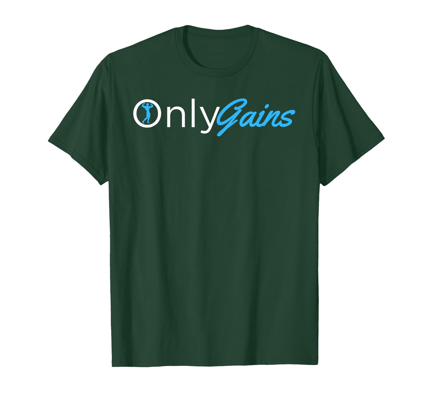 Only Gains - OnlyGains Funny Men's Fitness Bodybuilding T-Shirt
