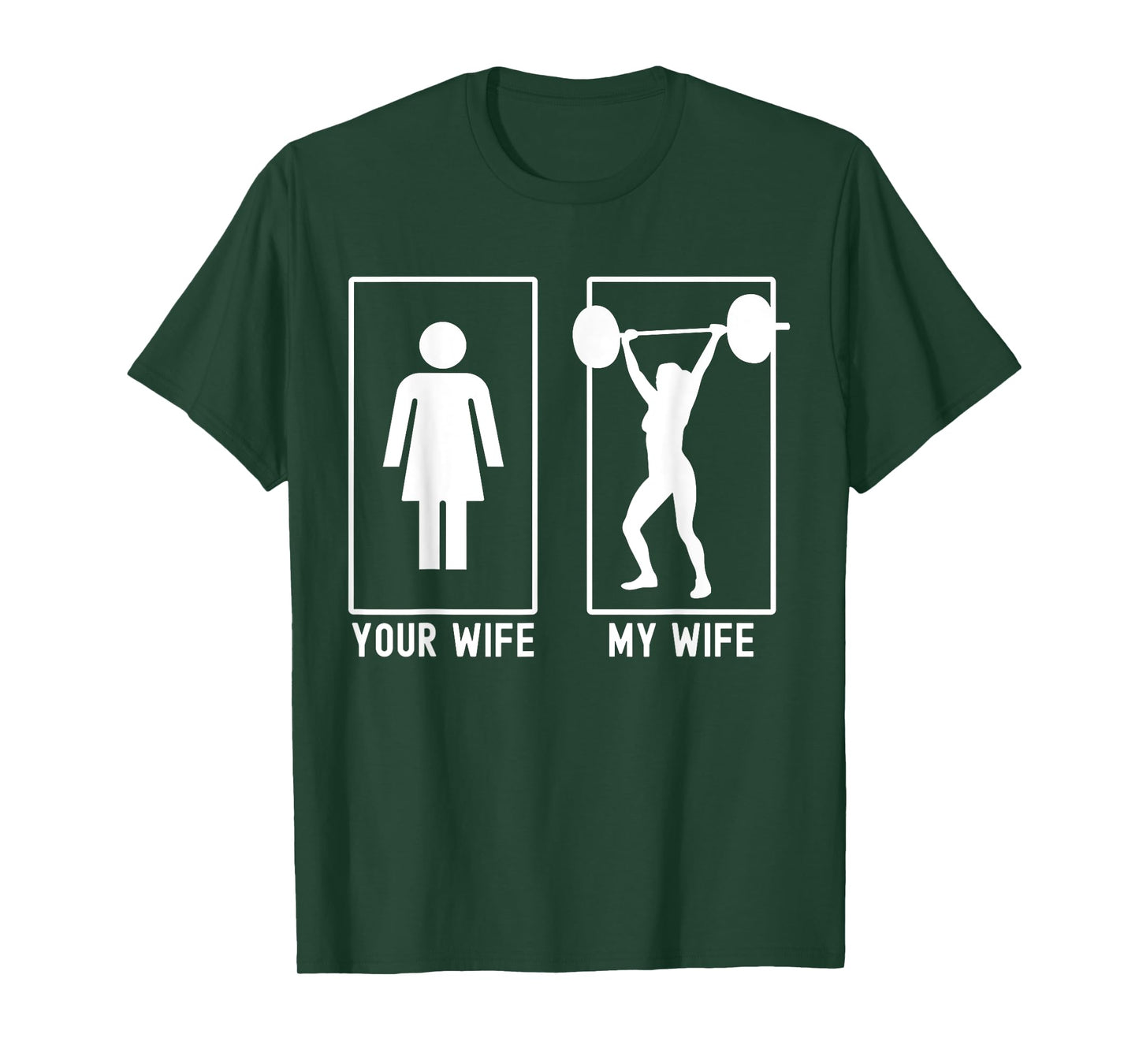 Your Wife My Wife Female Bodybuilder Weightlifter Husband T-Shirt