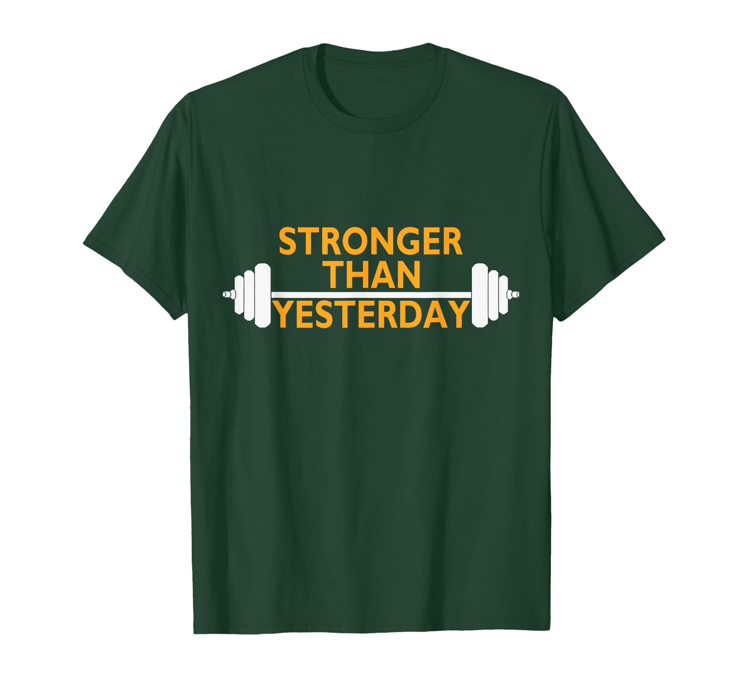 Stronger Than Yesterday tshirt. Motivational Muscle T-Shirt