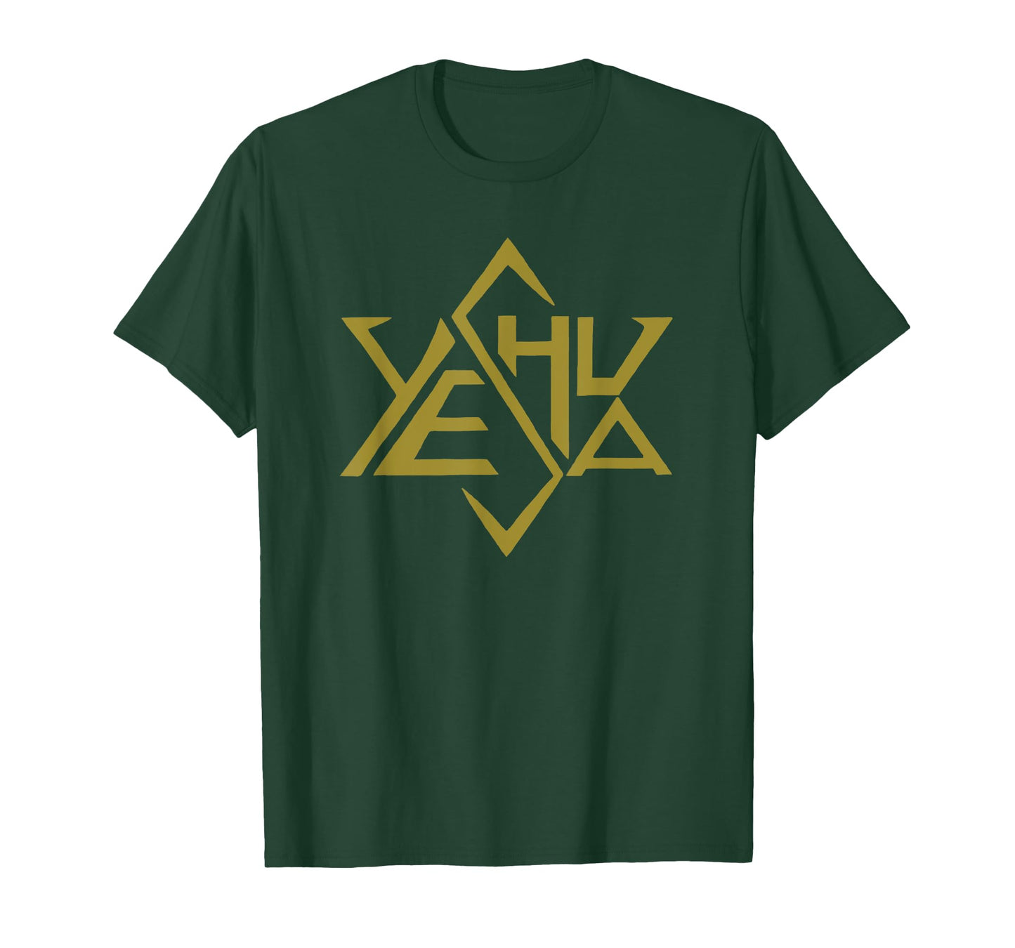 Yeshua T Shirt Jesus Gold Super Star Tetrahedron of David T-Shirt