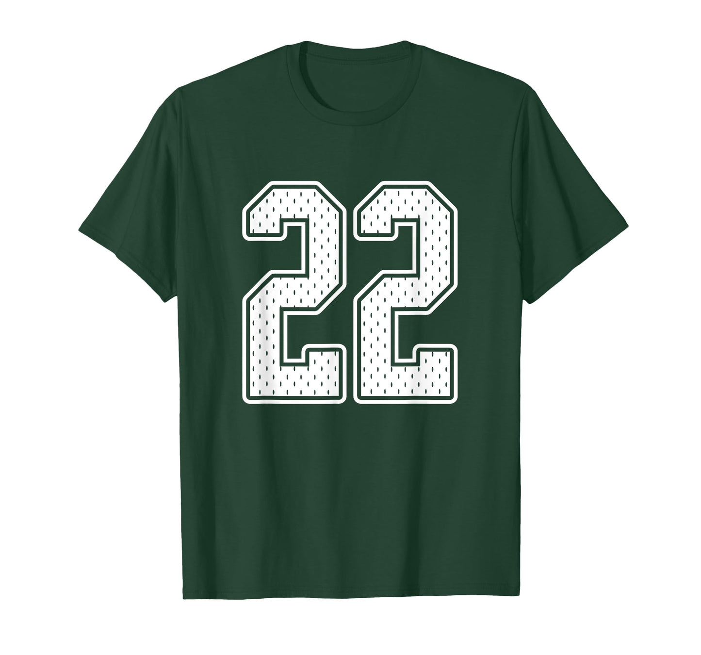 #22 White Vintage Number 22 Sports Fan Jersey Style T-Shirt