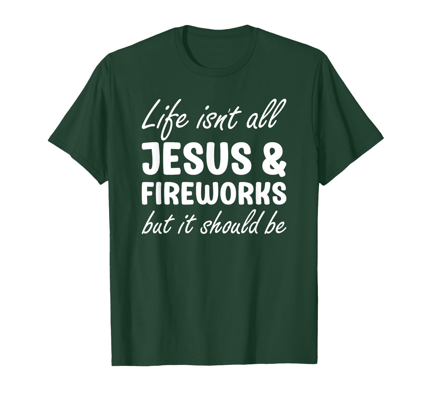 Fireworks for Men or Women I Love Fireworks and Jesus T-Shirt