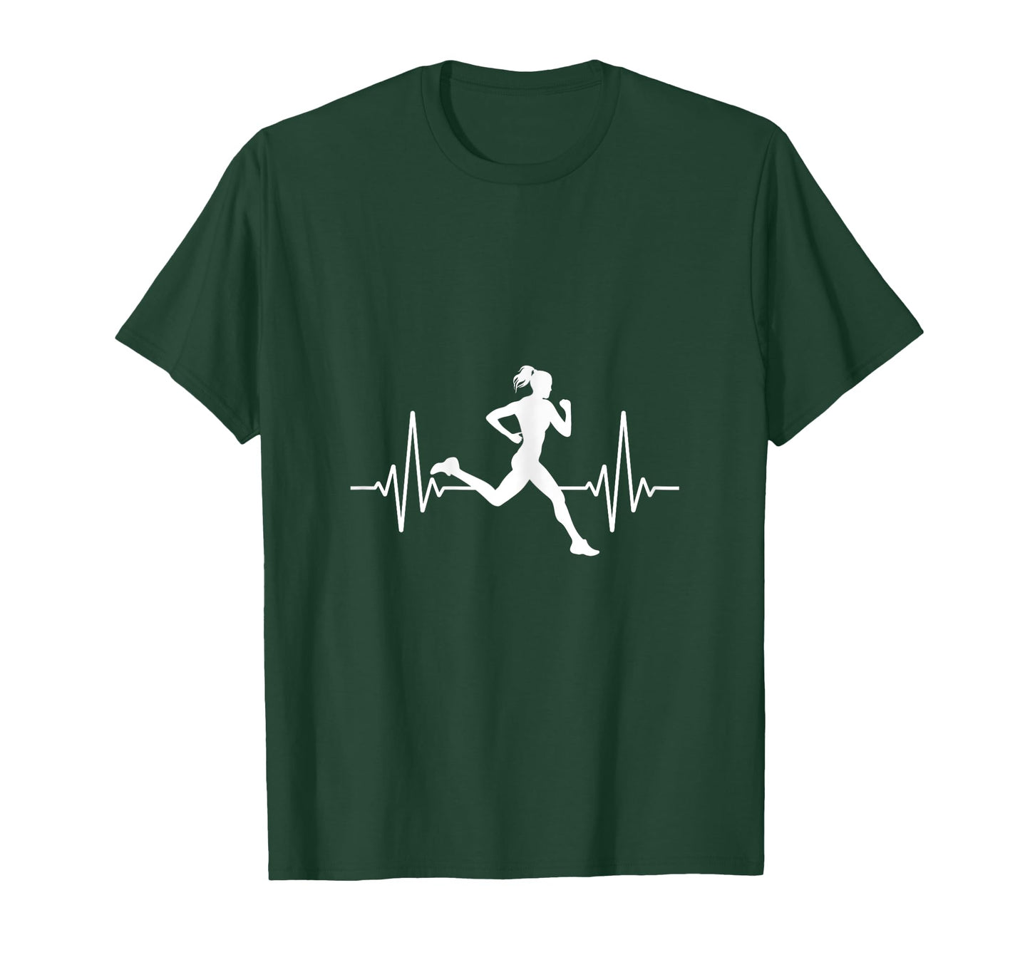 Runners Heartbeat Female - Funny Runners & Running Gift T-Shirt