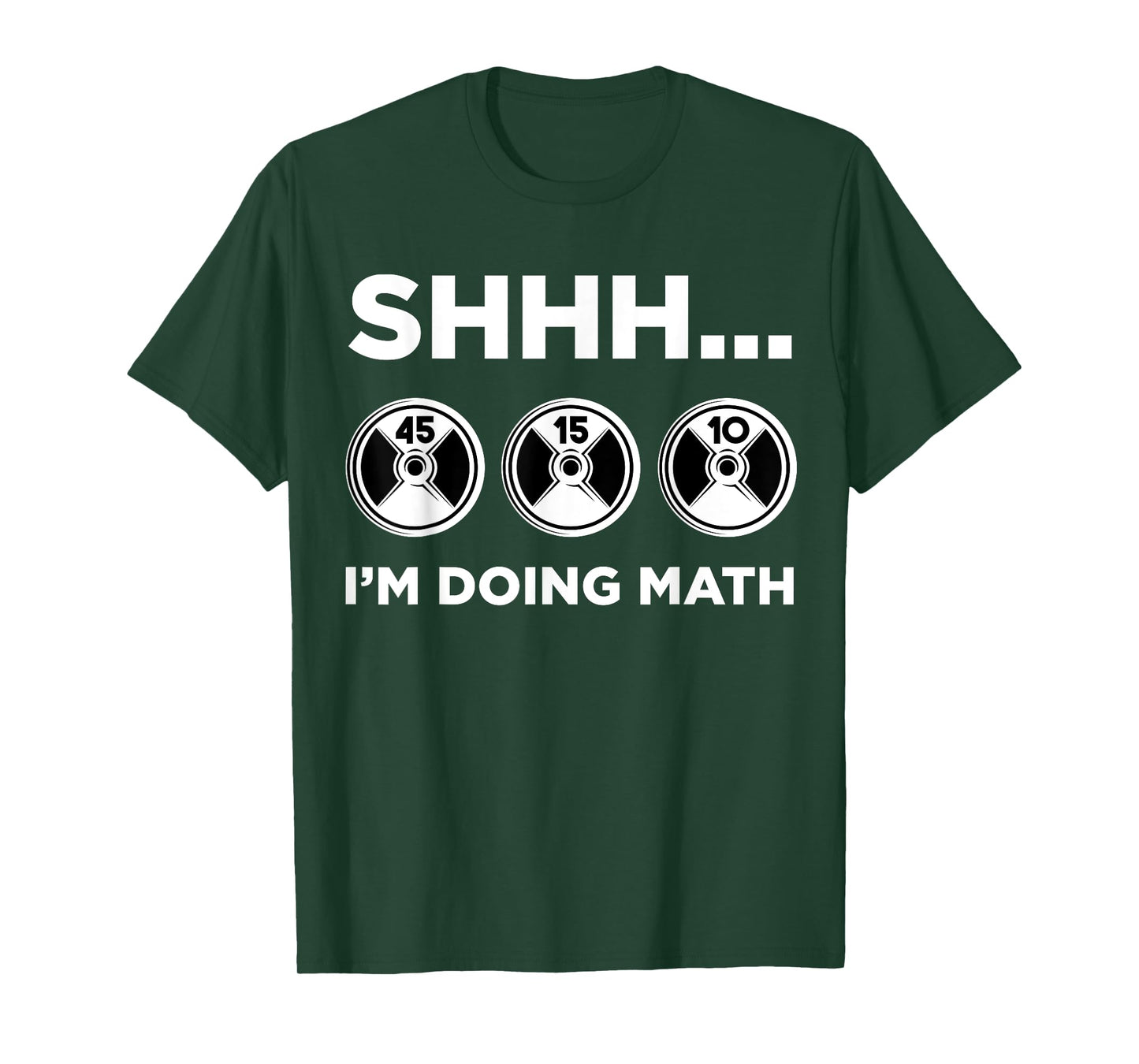 Shhh I'm Doing Math Gym Fitness Math Funny Weightlifting T-Shirt