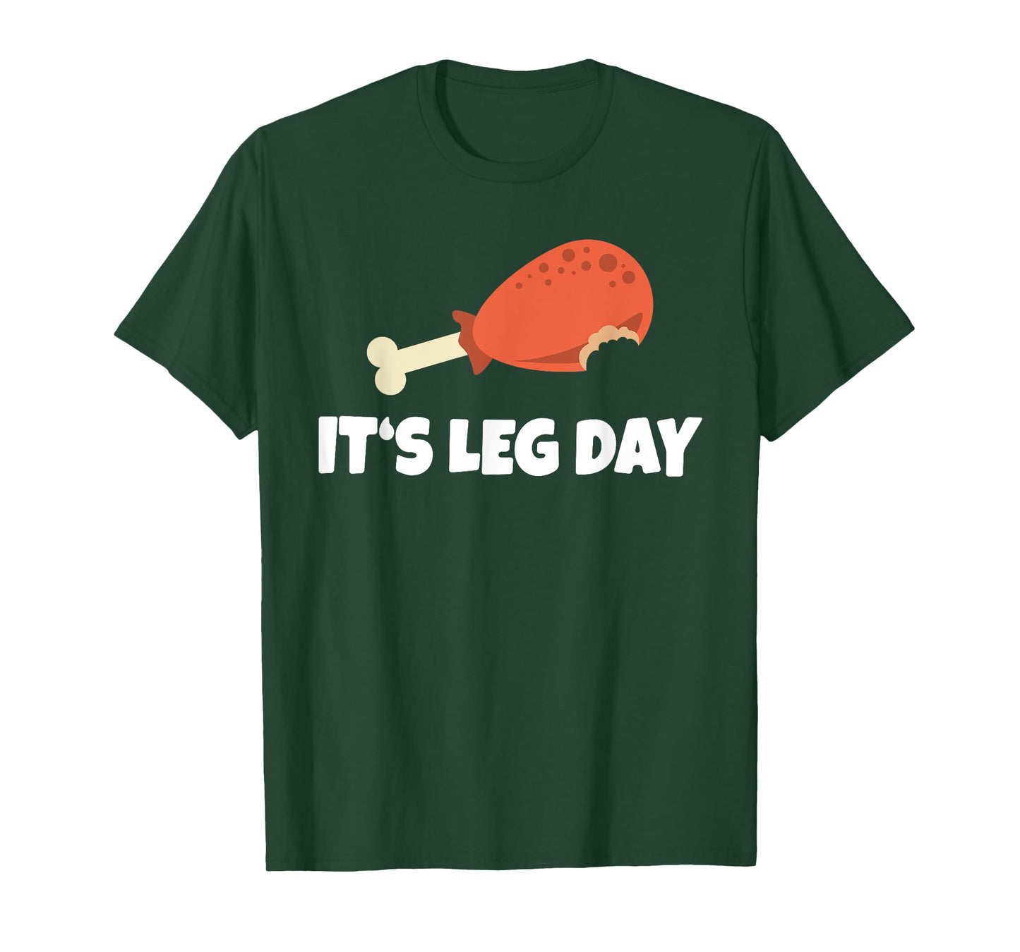 Funny Turkey It's Leg Day Thanksgiving Workout T-Shirt