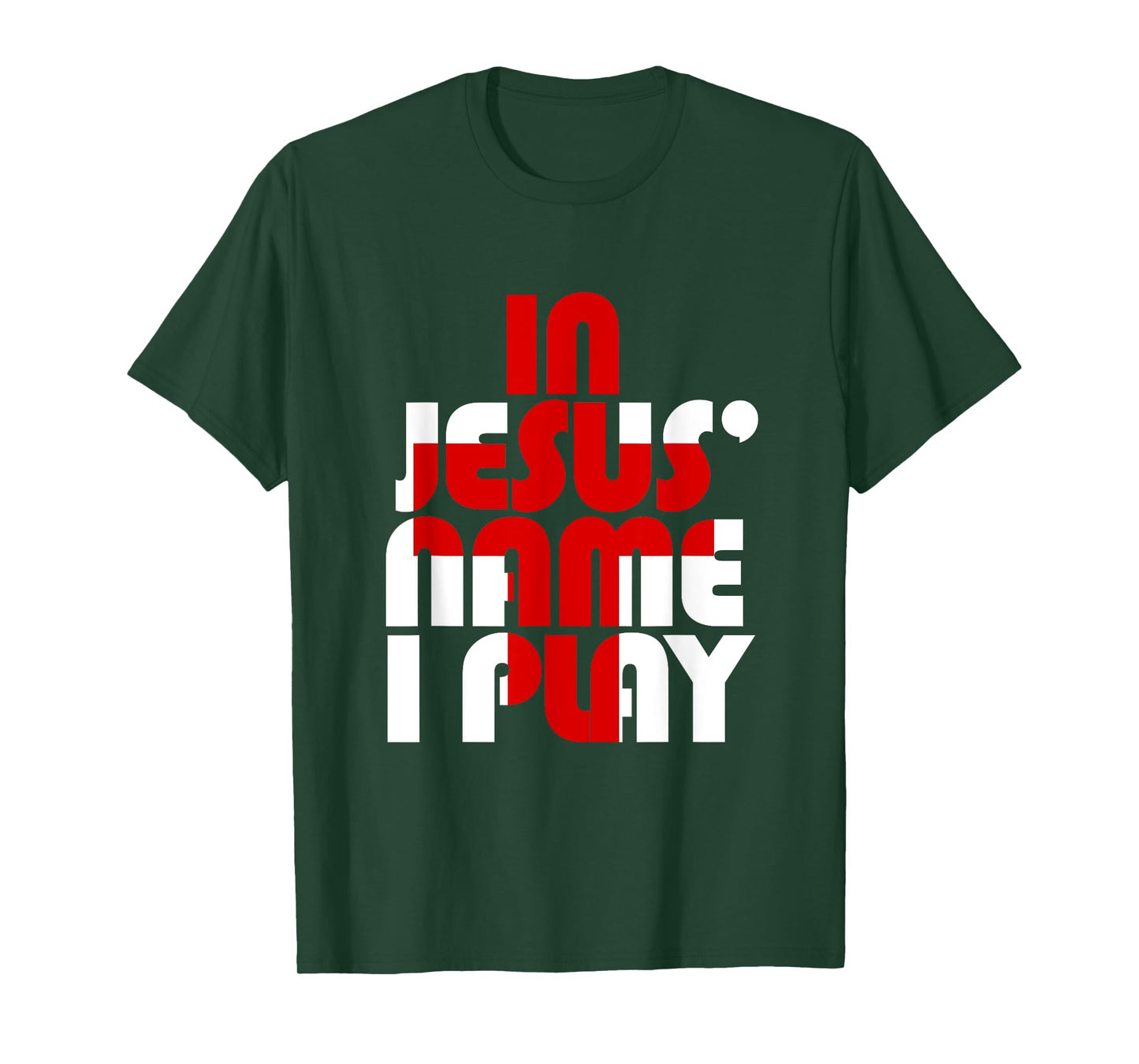Christian Athlete Sports: In Jesus Name I Play T-Shirt