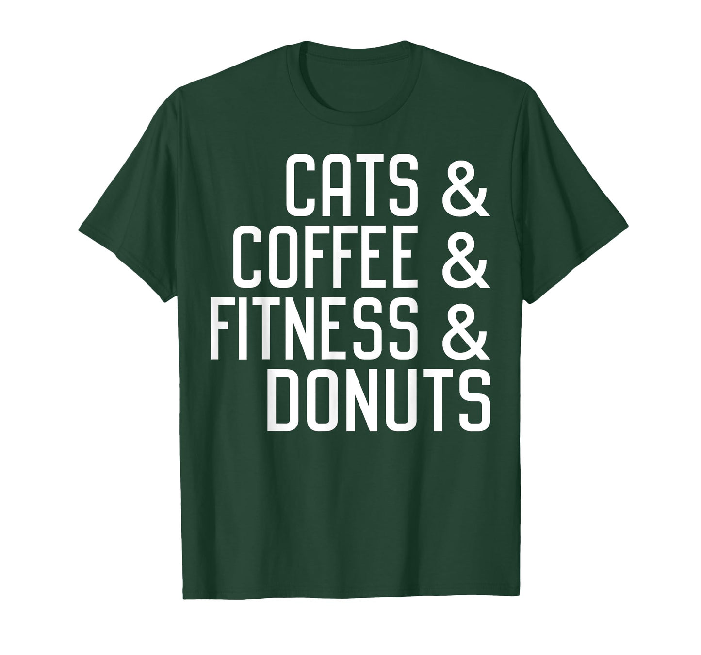 Cats Coffee Fitness Donuts Apparel T-Shirt