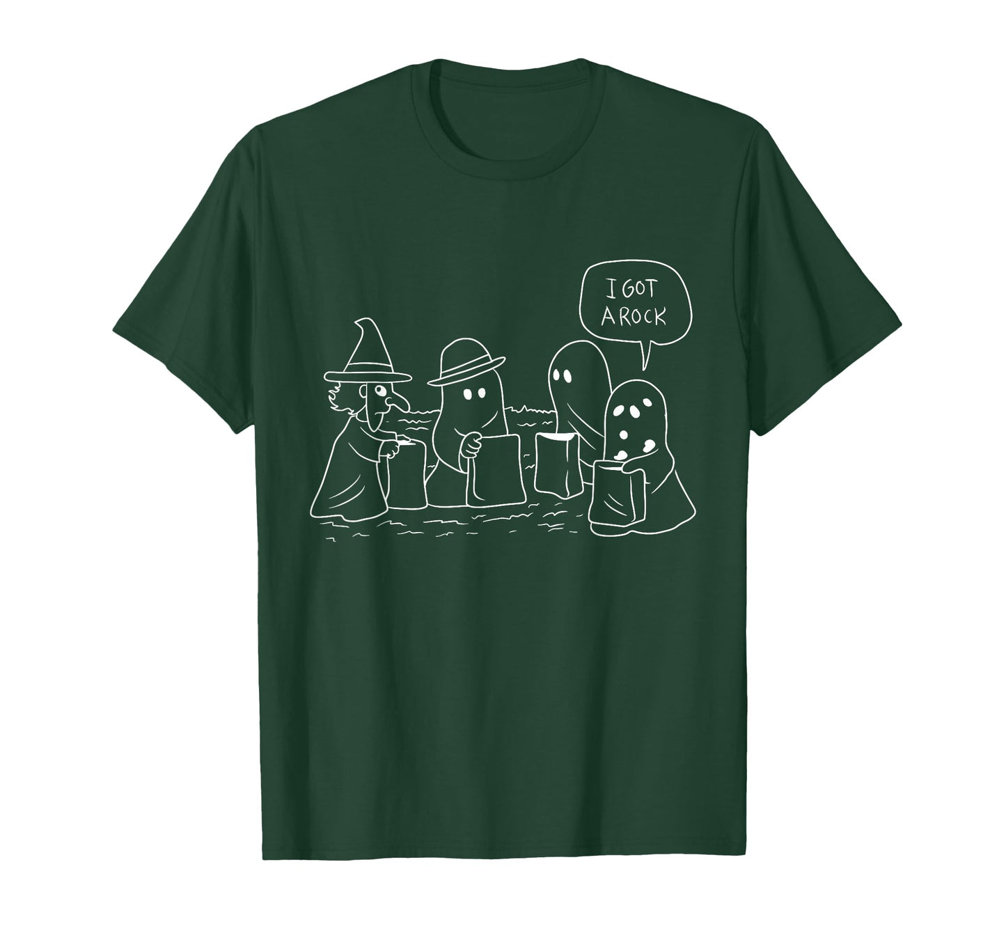 Funny Halloween Trick-or-Treating Classic Ghosts Got a Rock T-Shirt