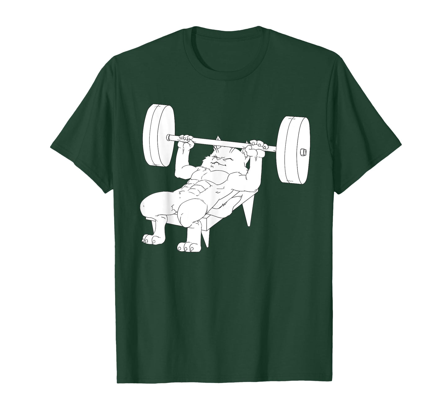 Cat Bench Press Powerlifting T-Shirt T-Shirt for Men Women