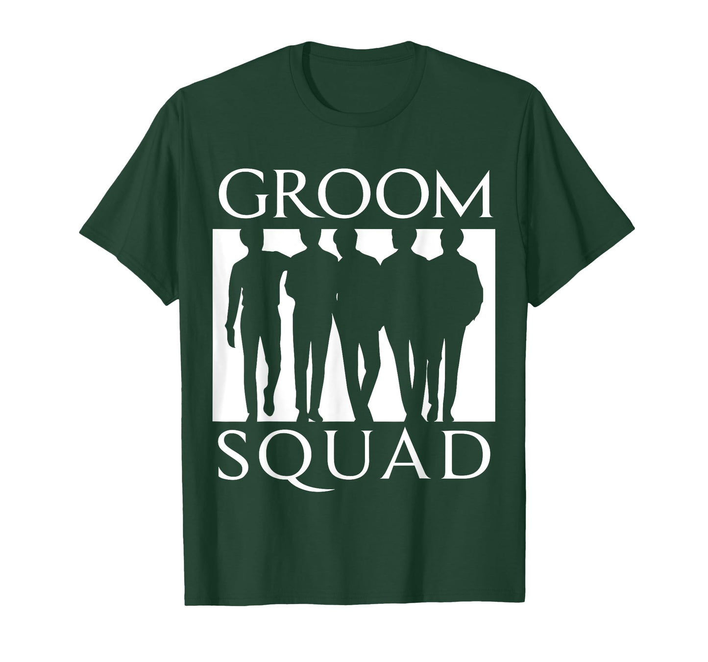 Groom Squad Groomsmen Team Silhouette Bachelor Party Wedding T-Shirt