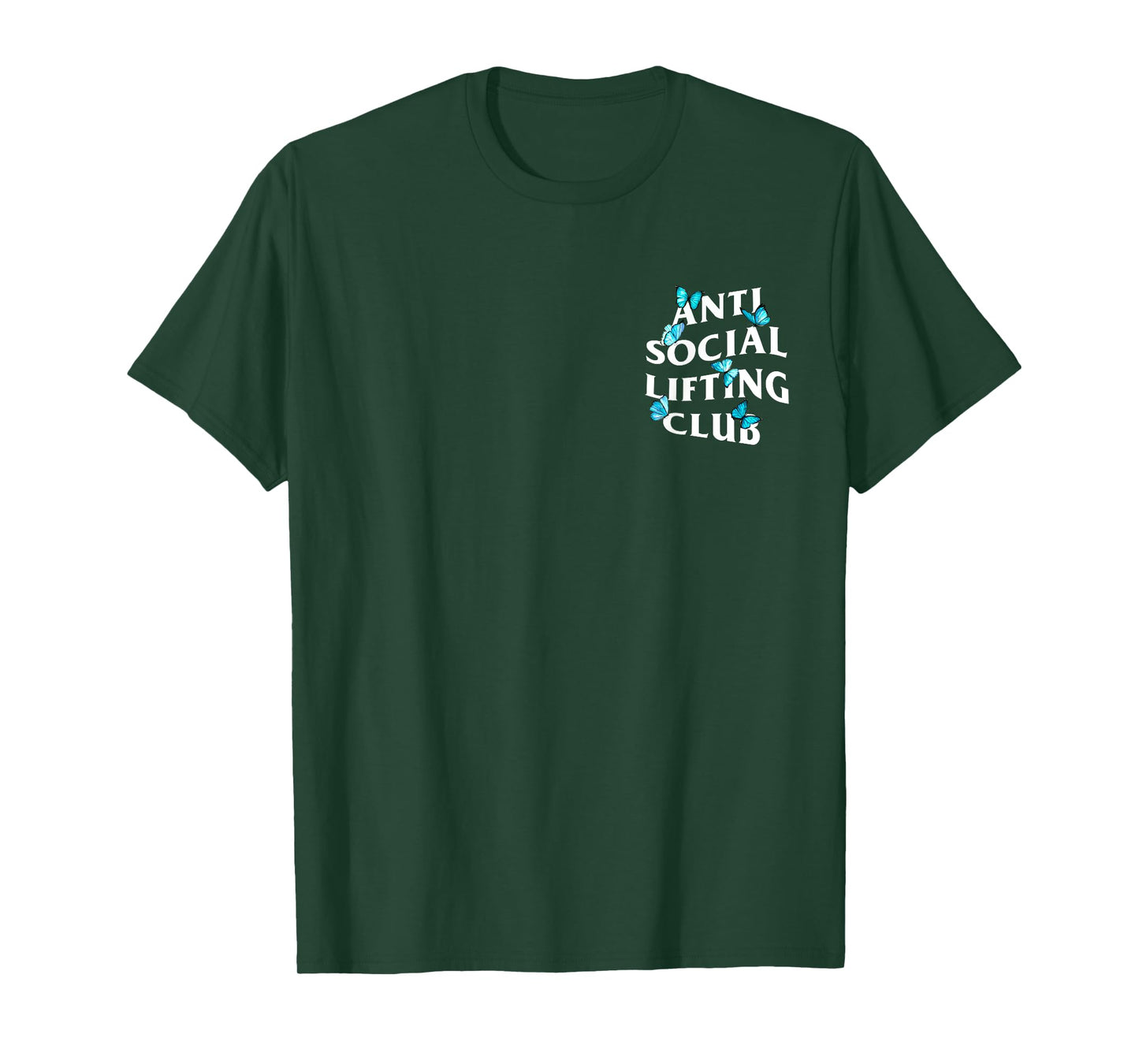 Anti social lifting club with butterflies T-Shirt
