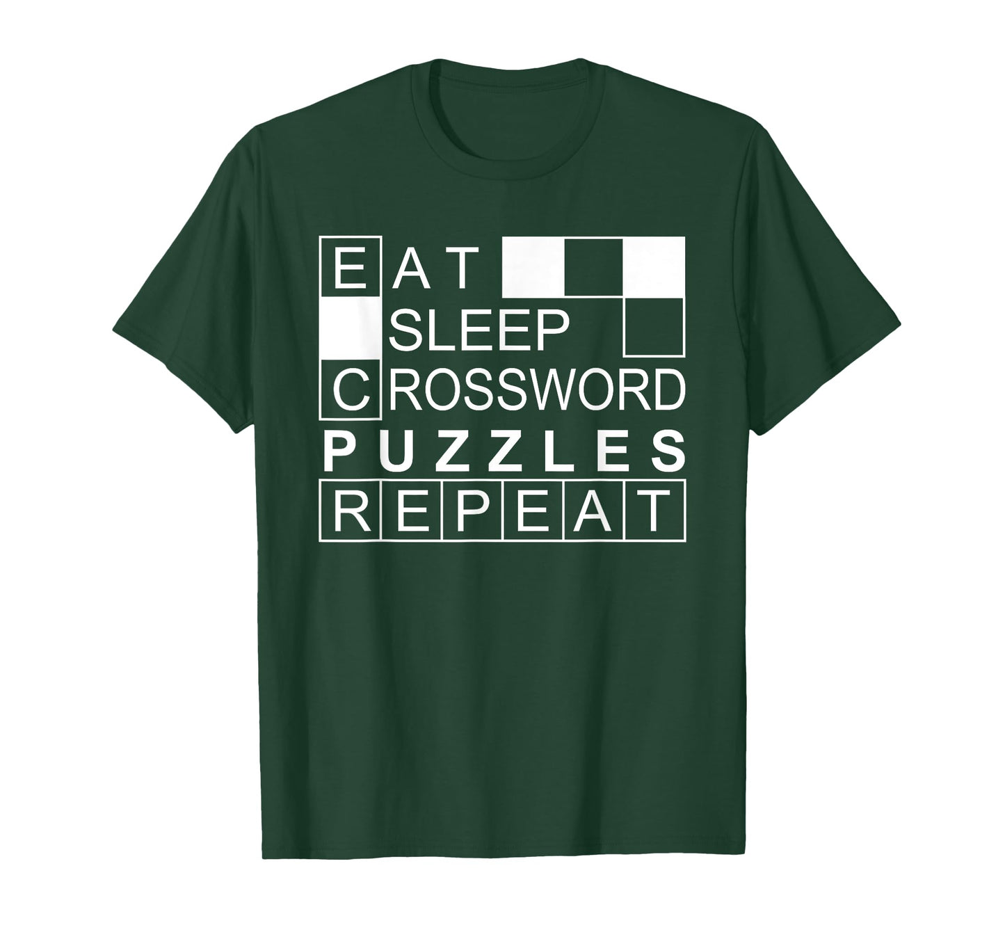 Eat Sleep Repeat Crossword Puzzles Funny Word Puzzle Lovers T-Shirt