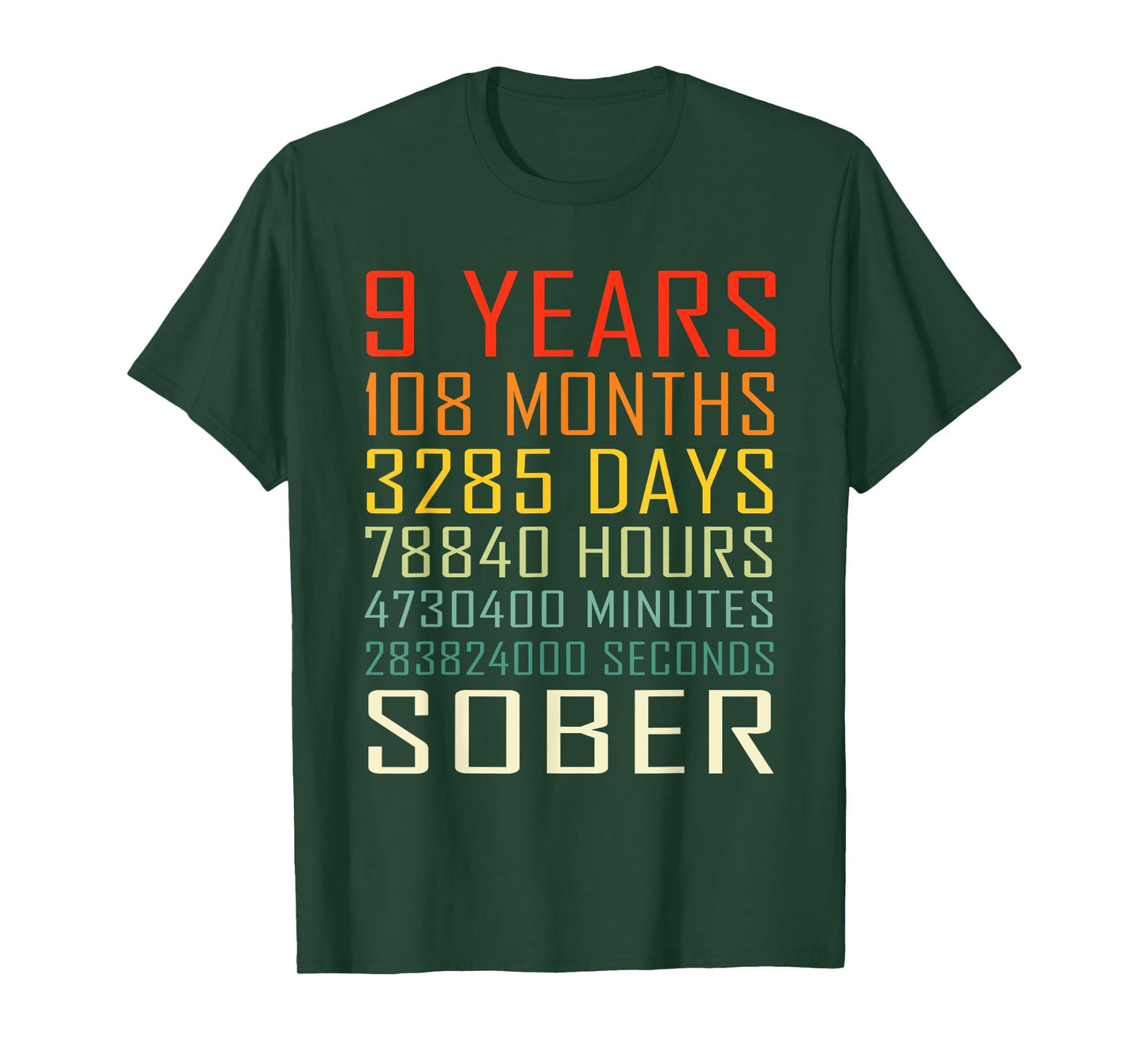 9 Year Sobriety Anniversary Vintage 9 Years Sober T-Shirt