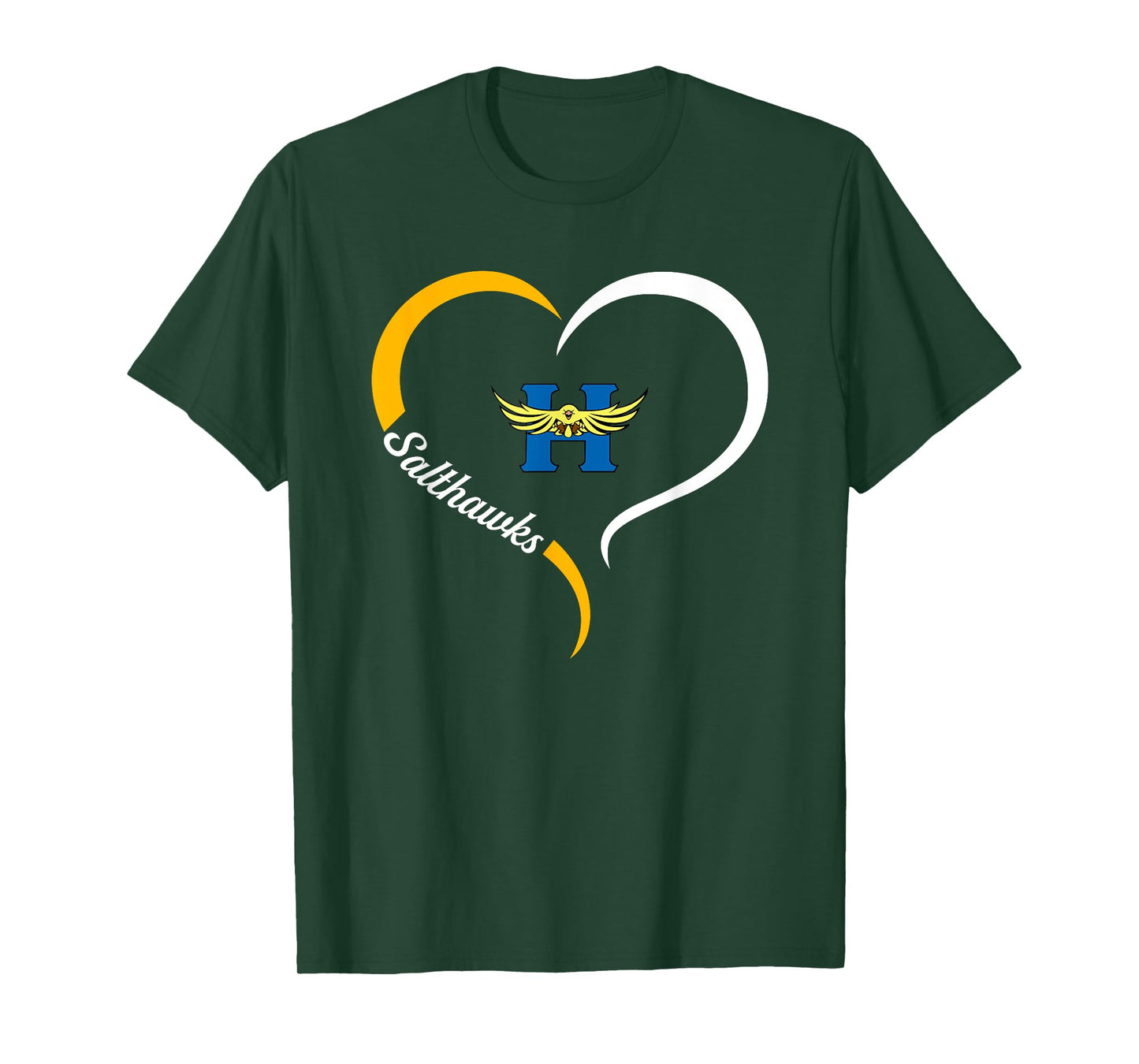 Hutchinson Salthawks Logo Half Heart Slogan HS T-Shirt