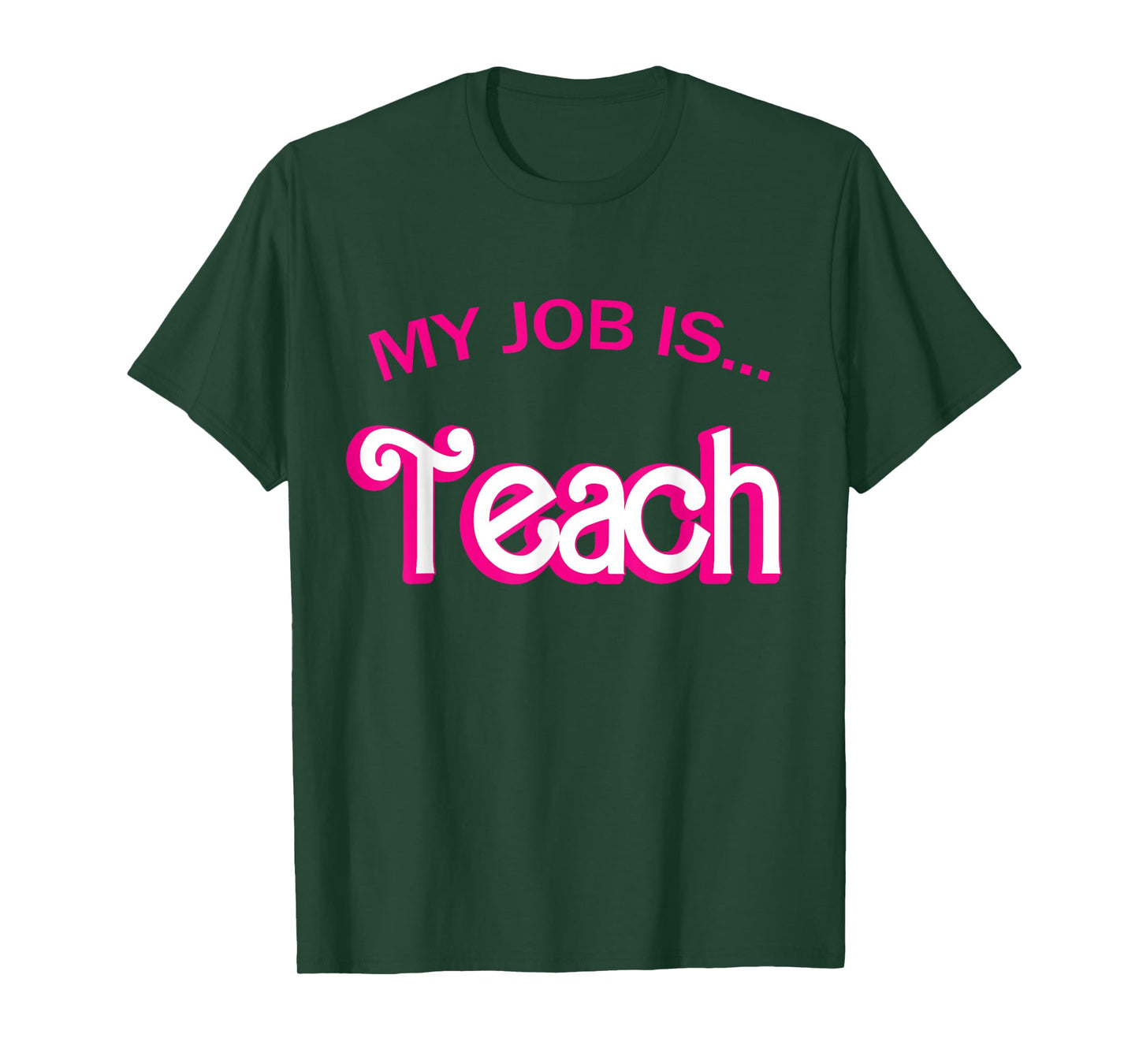 Retro School Humor Funny Teacher Life My Job Is Teach T-Shirt