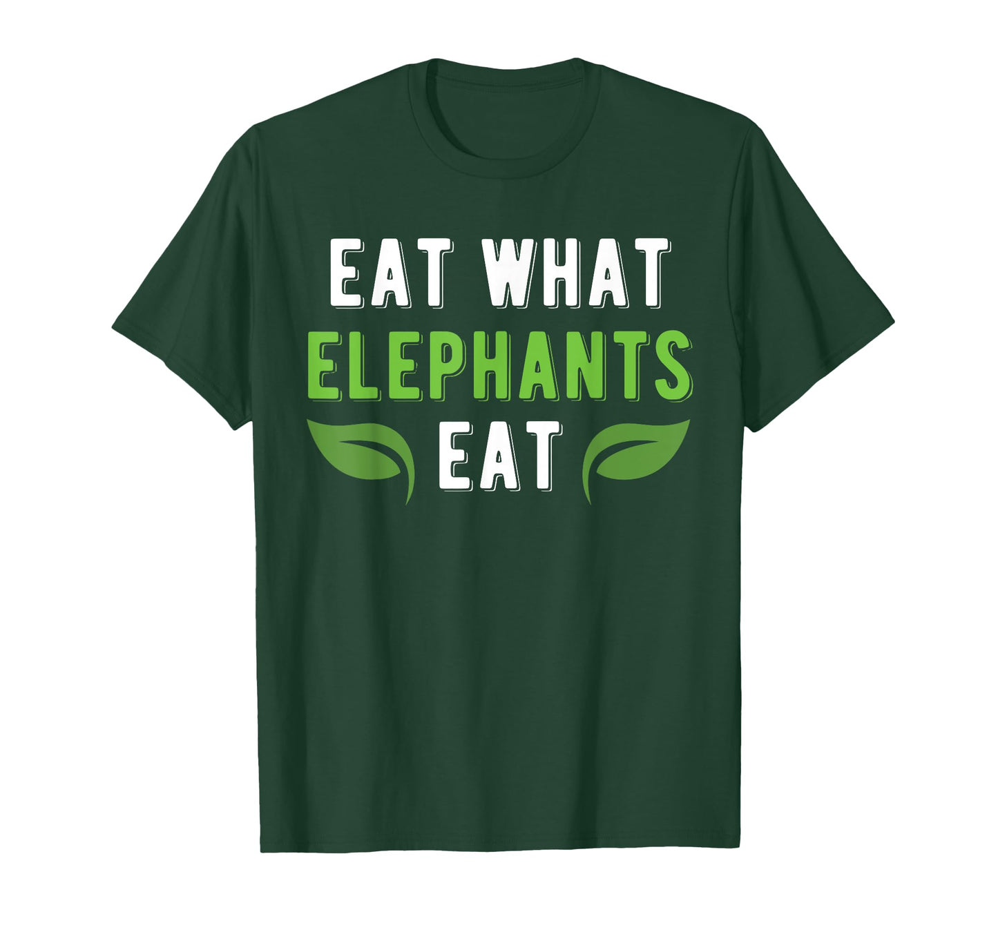 Vegan Power Workout Gift Illustration Eat What Elephants Eat T-Shirt