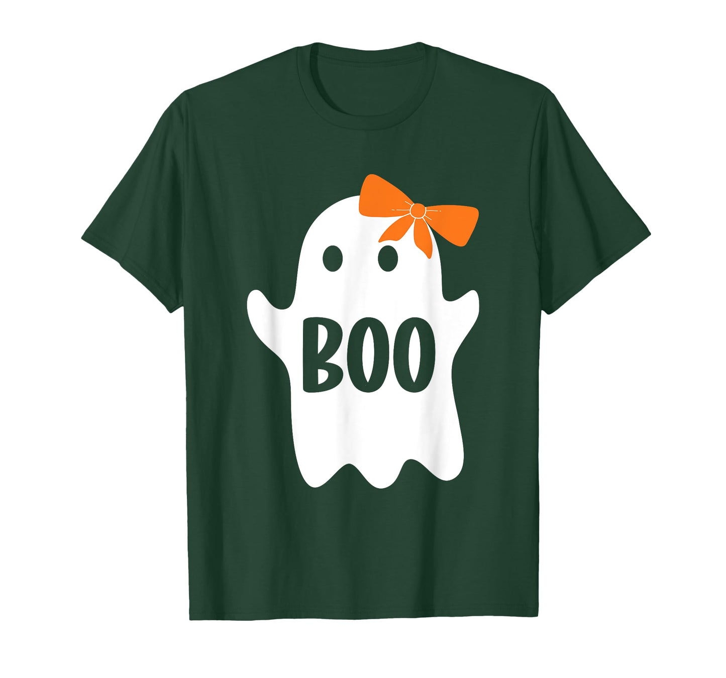 Cute Ghost with Bow, Boo Halloween Monster Kids Adults T-Shirt