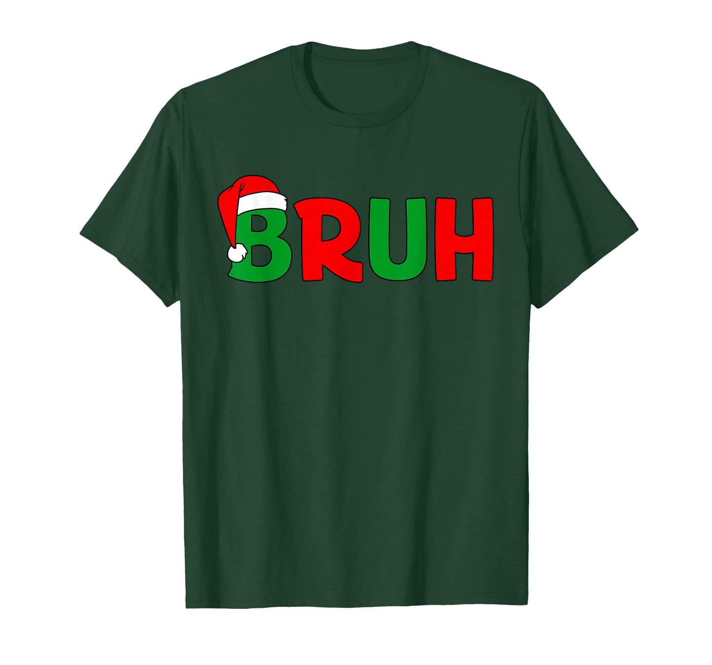 Bruh Christmas Kids Teens Boys Funny Christmas Humor Meme T-Shirt