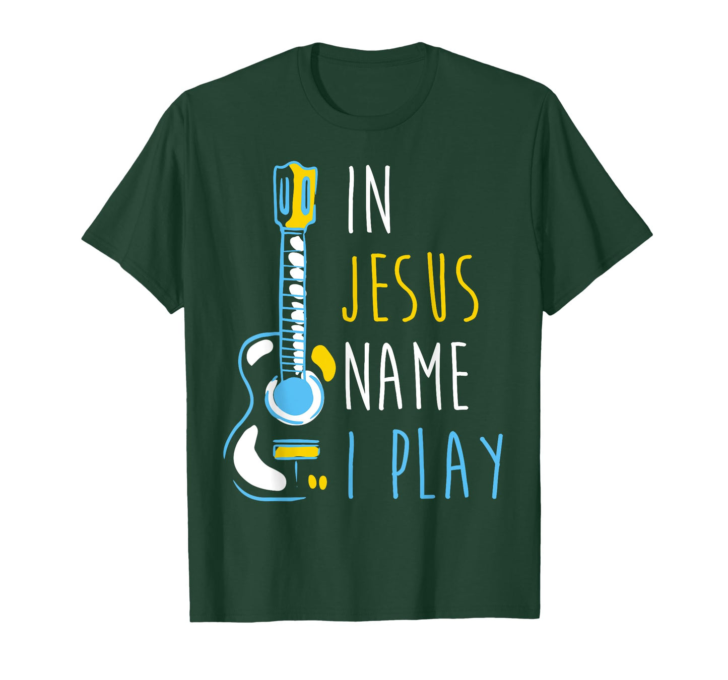 In Jesus Name I Play Ukulele - Christian Ukulele Player T-Shirt