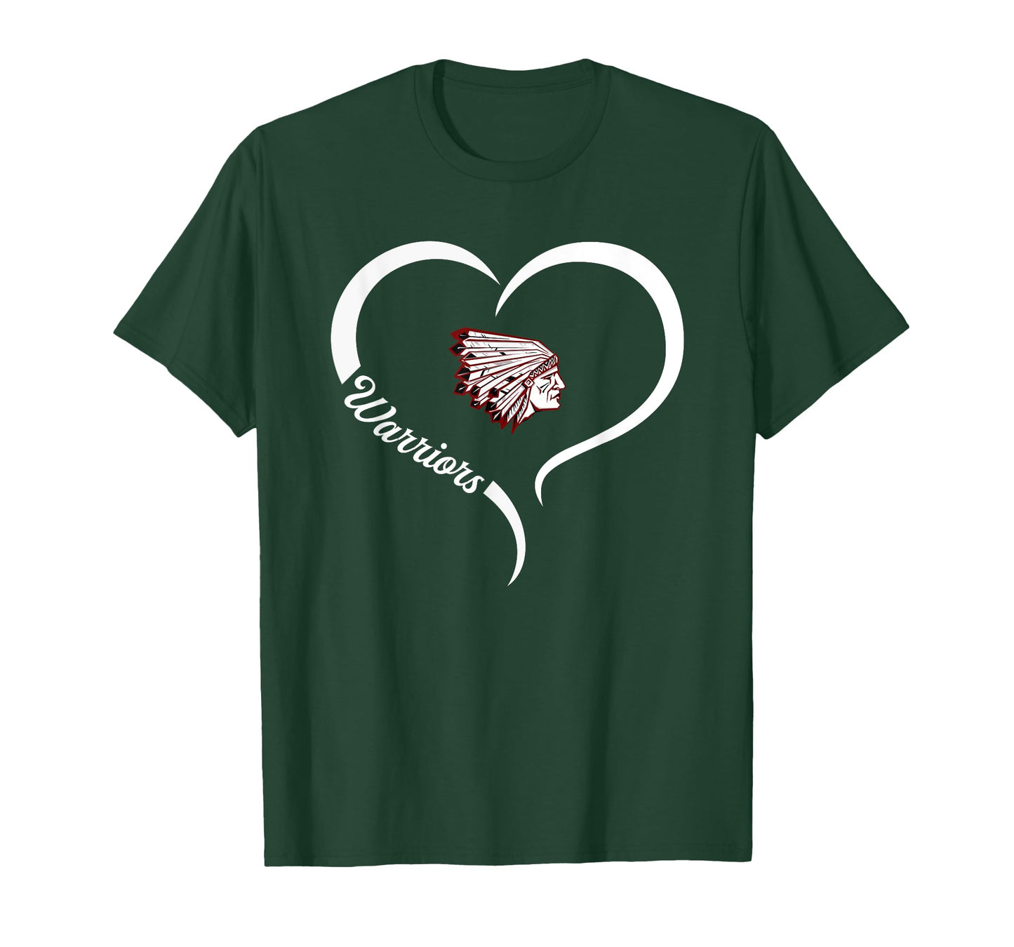 Lebanon Warriors Logo Half Heart Slogan HS T-Shirt