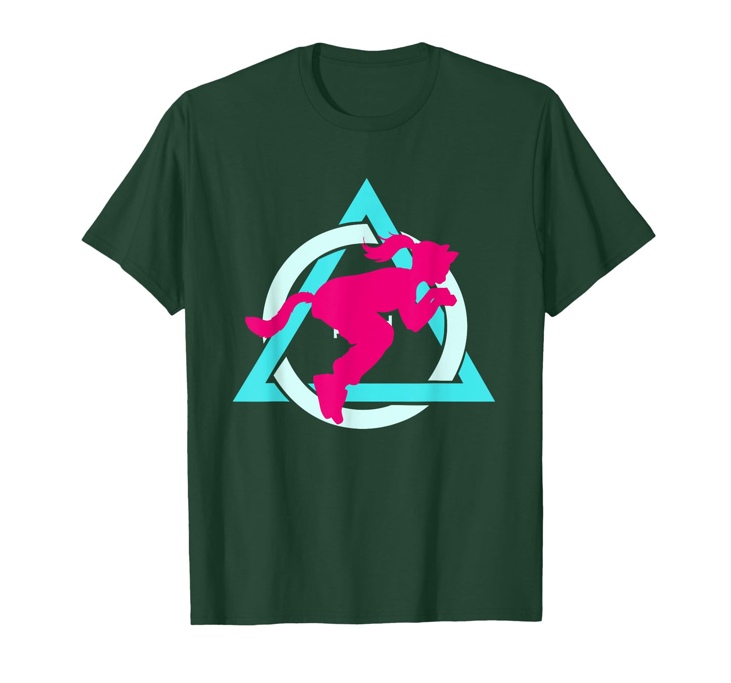Therian quadrobics sign with jumping girl logo Therianthropy T-Shirt