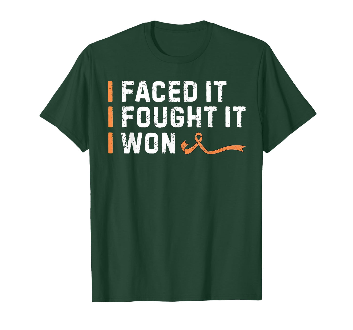 I Faced It I Fought It I Won Survivor Leukemia Awareness T-Shirt