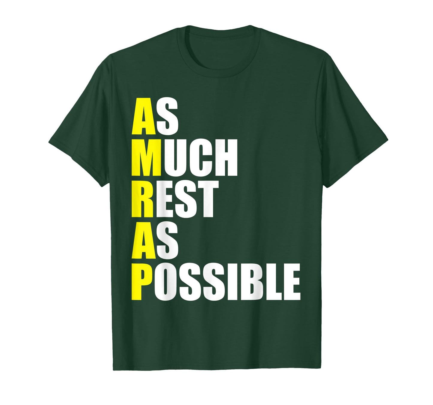 Fitness Sarcasm As Much Rest As Possible AMRAP Gym Funny T-Shirt