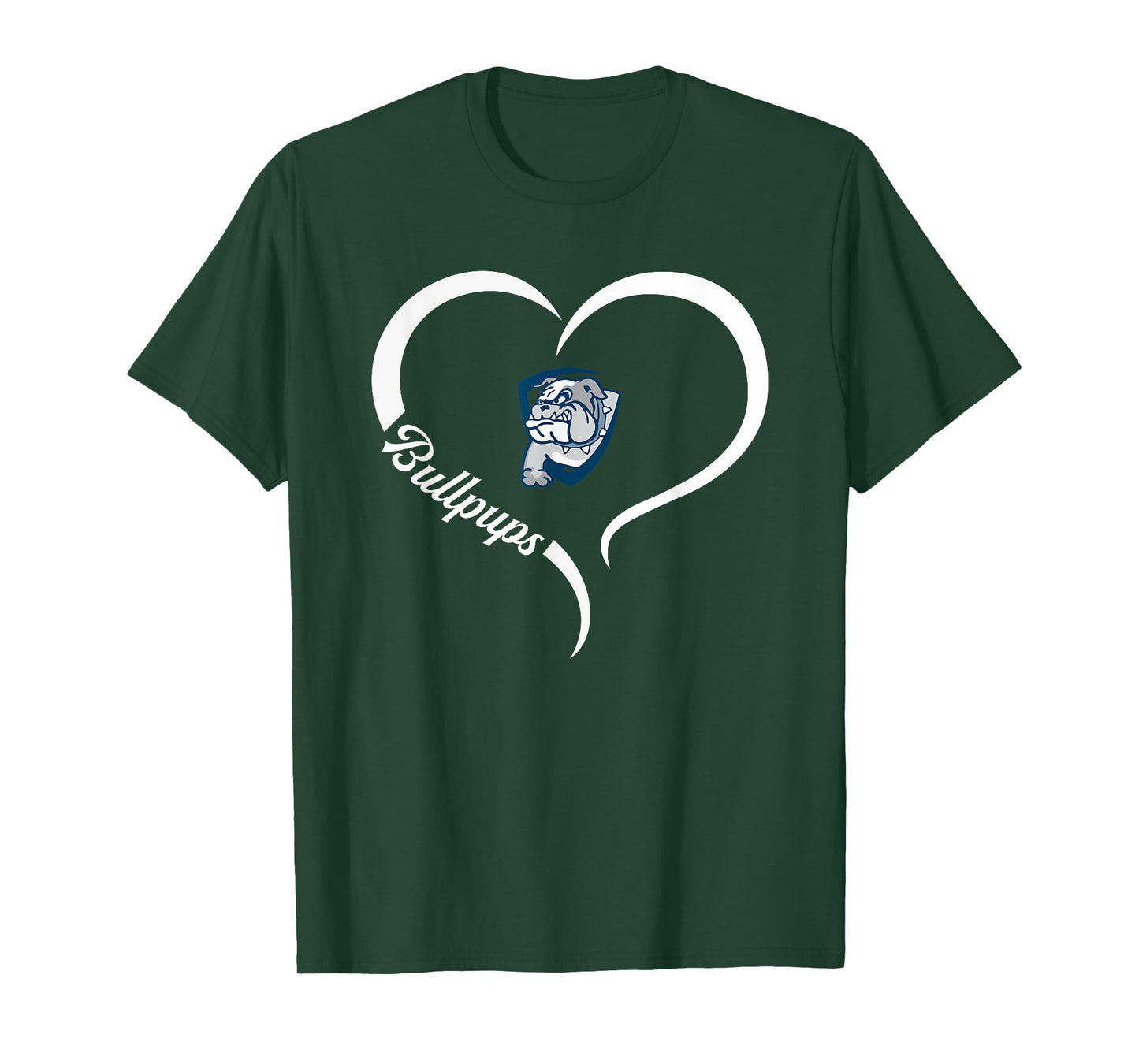 Gonzaga Prep Bullpups Logo Half Heart Slogan HS T-Shirt