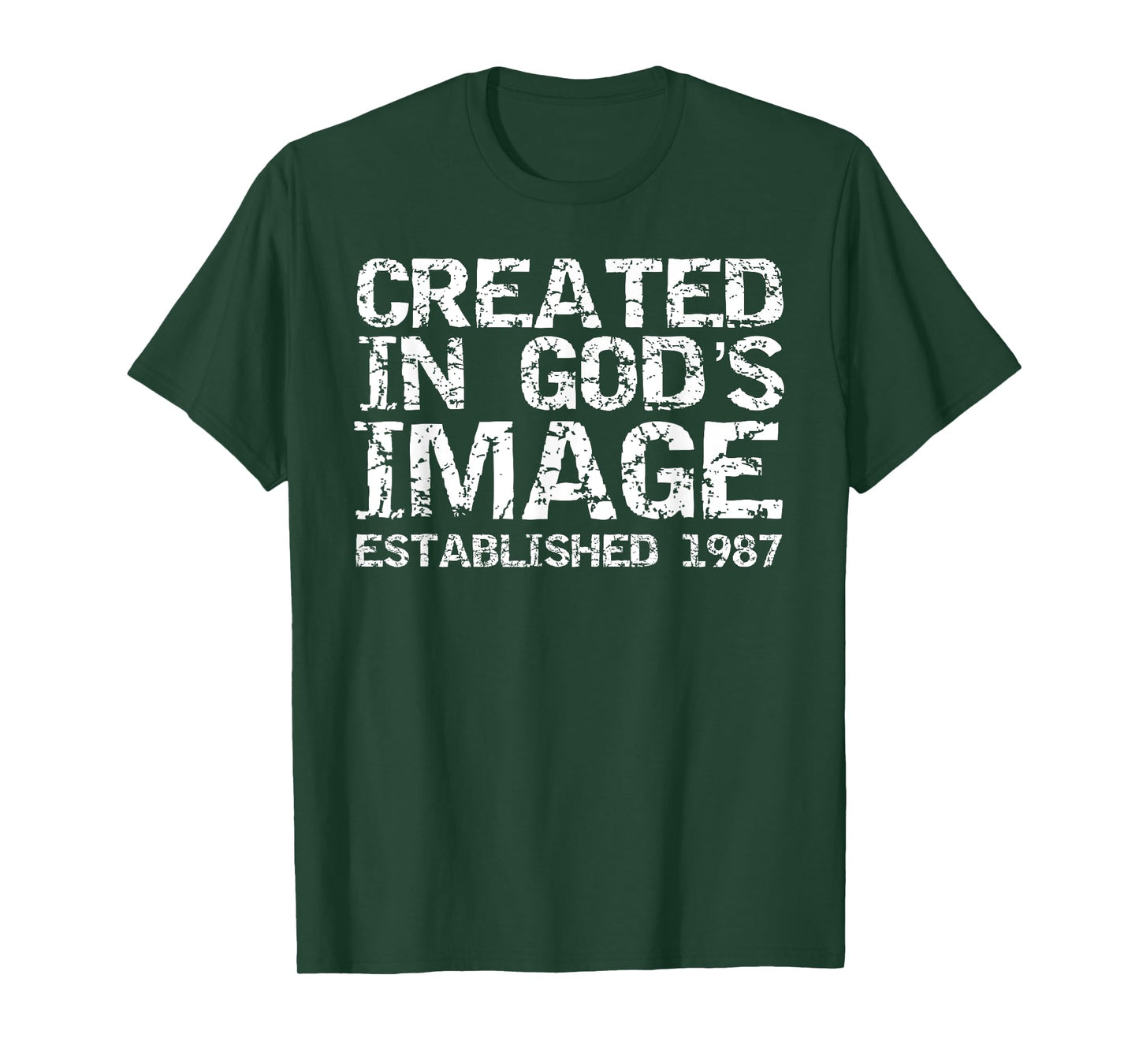 1987 Birthday for Men 1987 Birth Year Created in God's Image T-Shirt