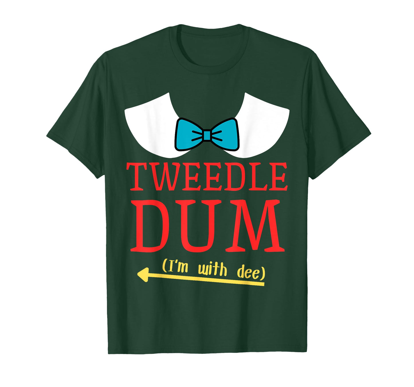 Tweedle Dum I'm With Dee Couple & Friends Funny Lazy Costume T-Shirt