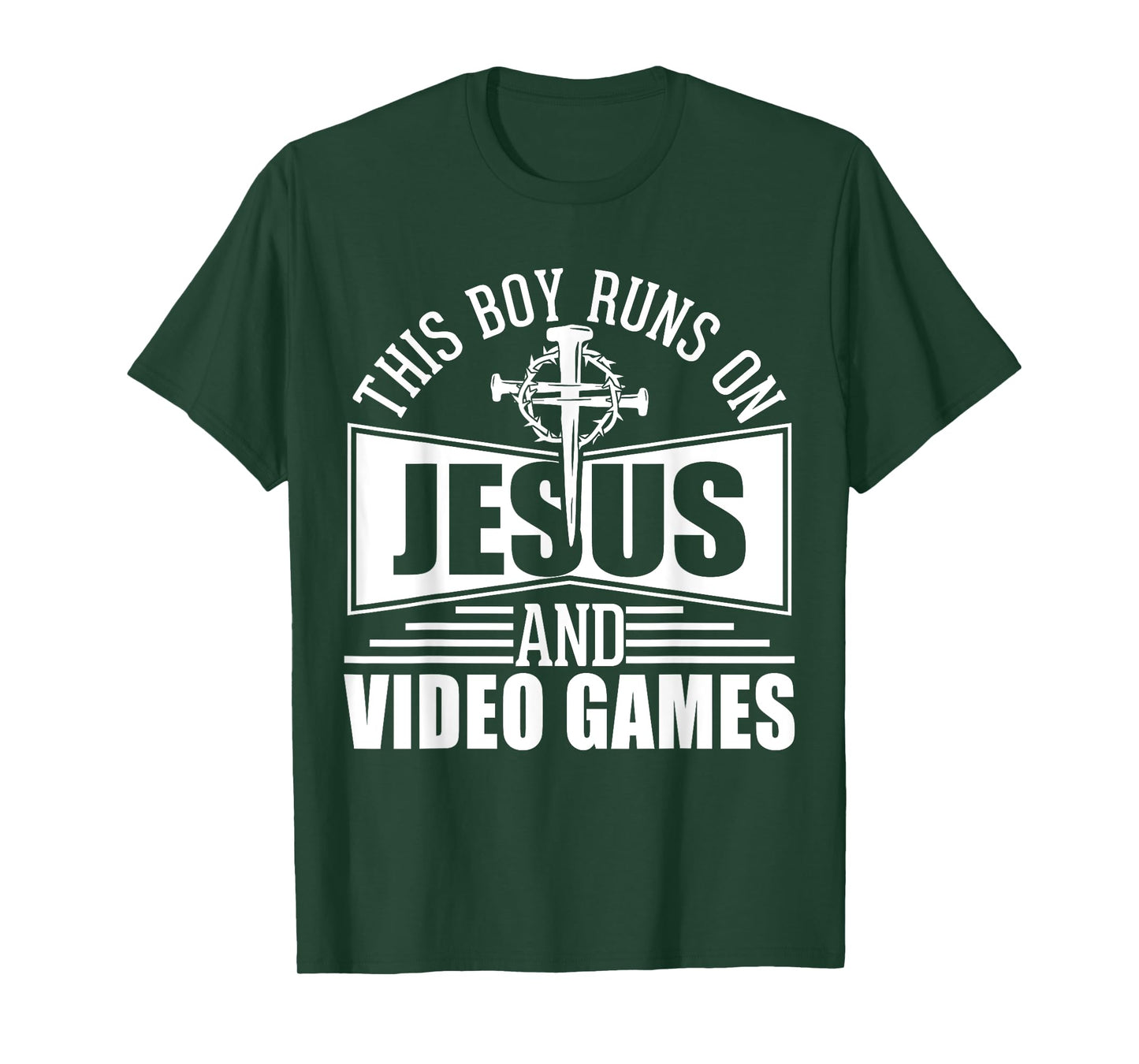 This Boy Runs On Jesus And Video Games T-Shirt